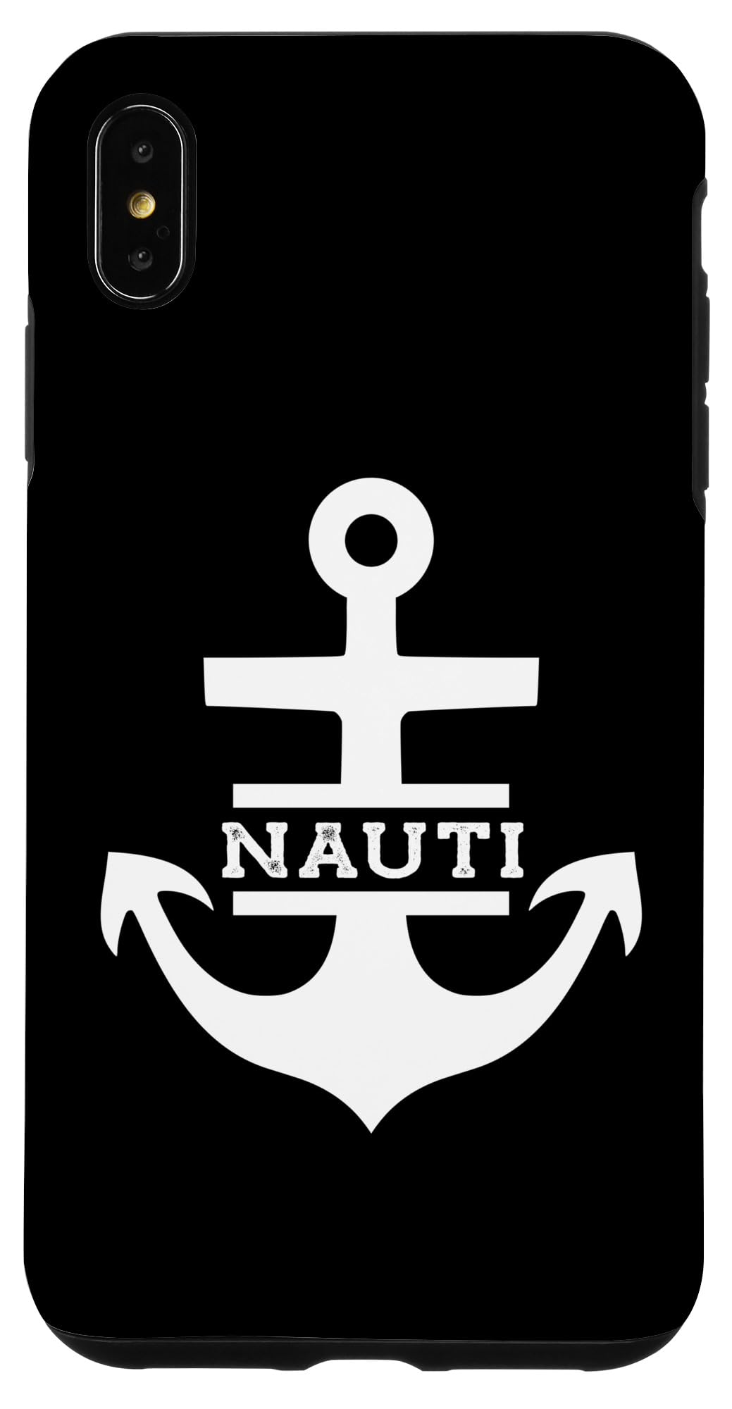 iPhone XS Max Nauti いたずらな錨 航海 帆船 ヨット しゃれ ジョーク スマホケース