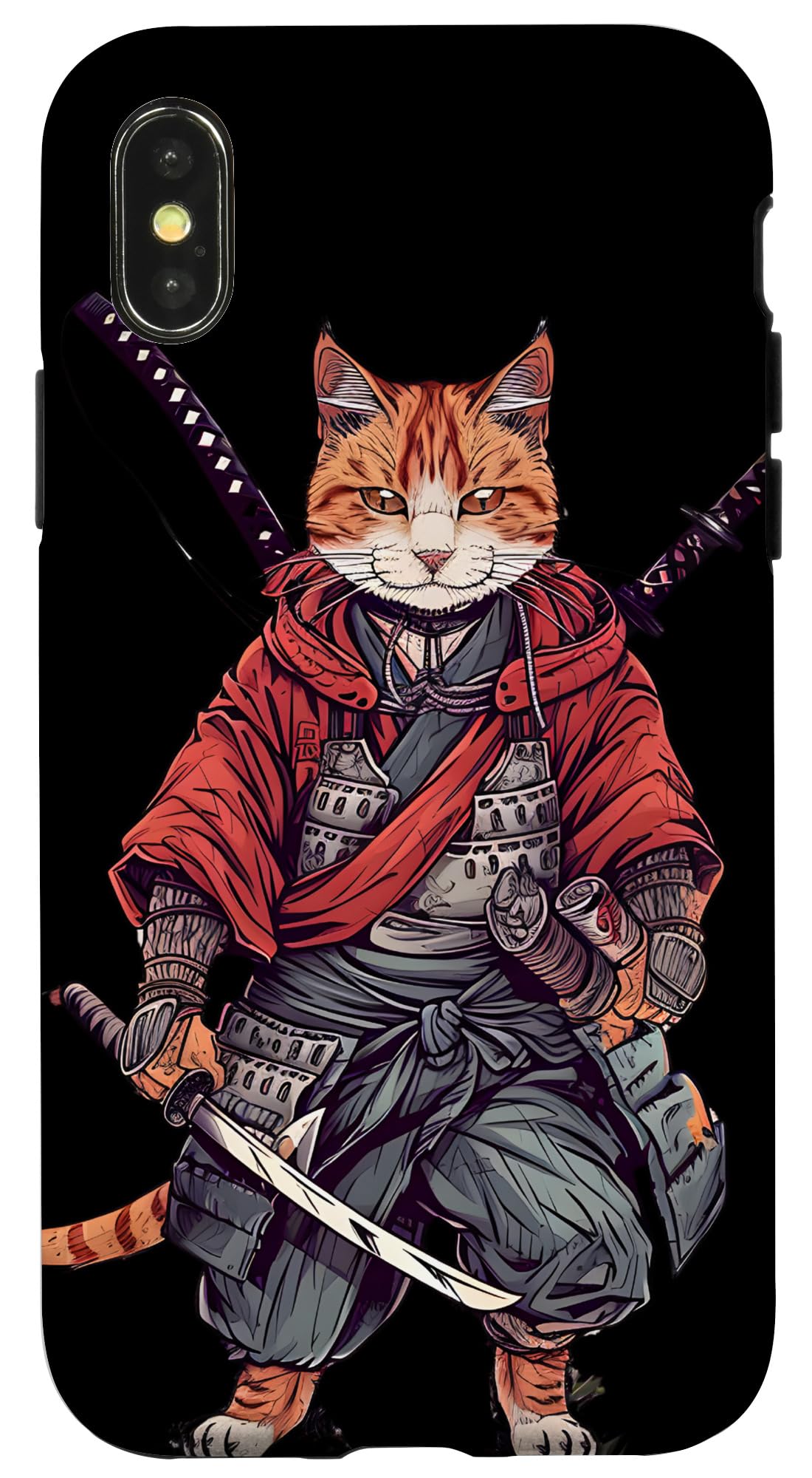 iPhone X/XS 神秘的なニャースター:剣士猫物語 スマホケース