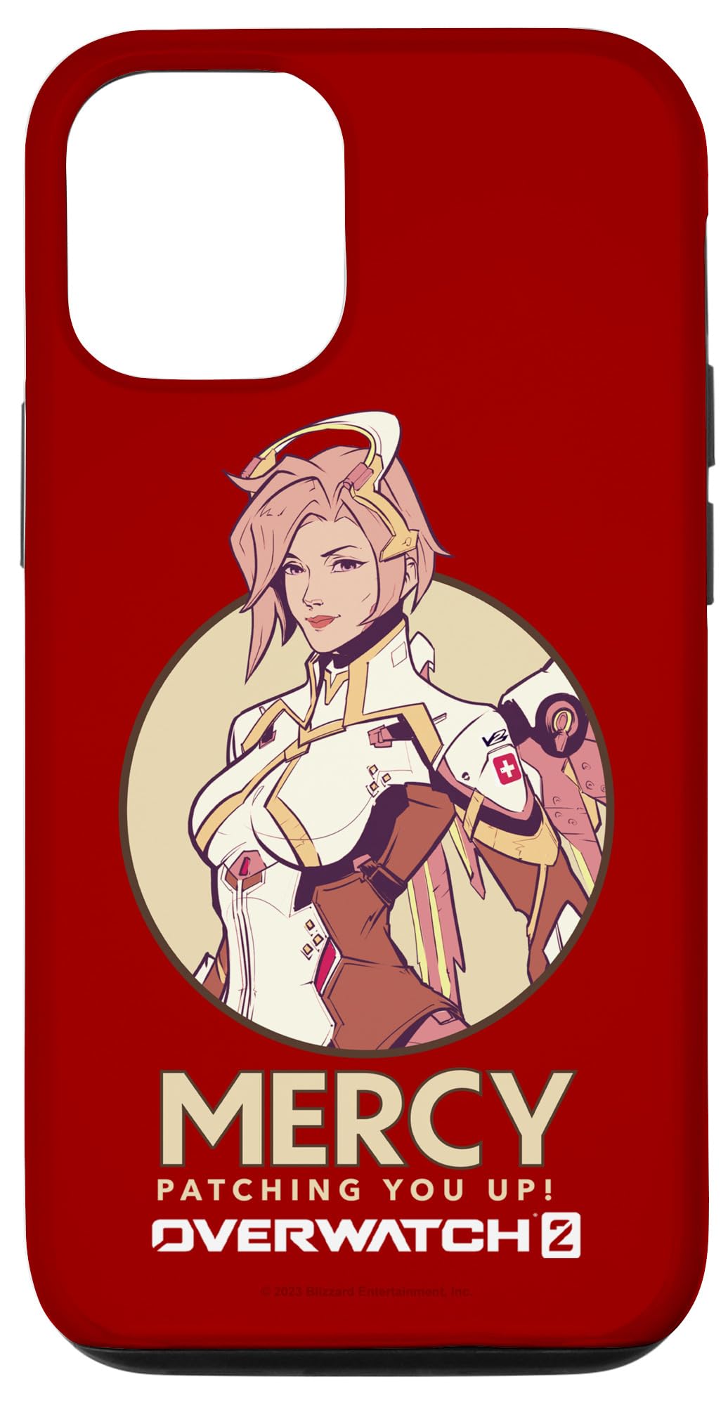 iPhone 15 Overwatch 2 Mercy Patching You Up Support Hero Badge スマホケース スマートフォン・携帯電話アクセサリー-ケース・カバー-スマートフォン・タブレット