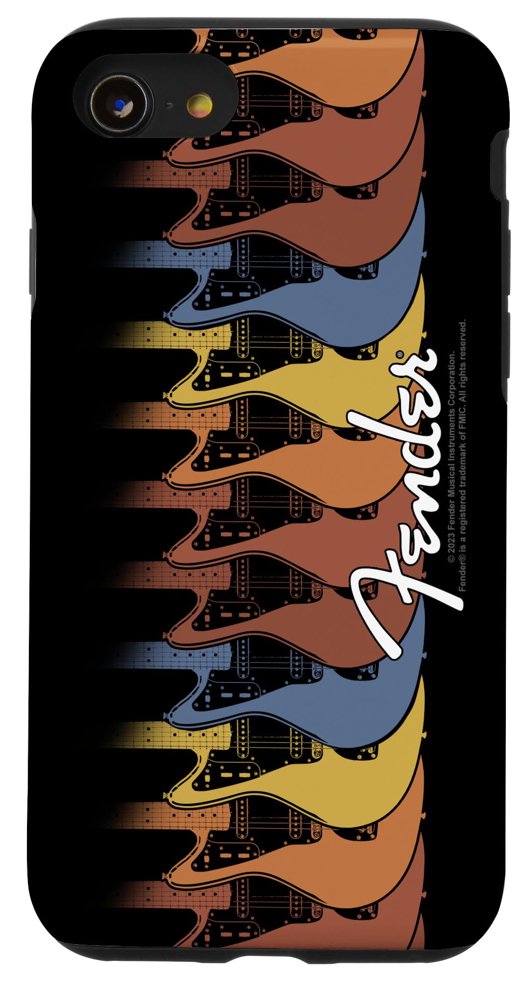 iPhone SE (2020) / 7 / 8 Fender Multicolor Vintage Stratocaster Rock Guitars Rainbow スマホケース ケース・カバー-スマートフォン・タブレット