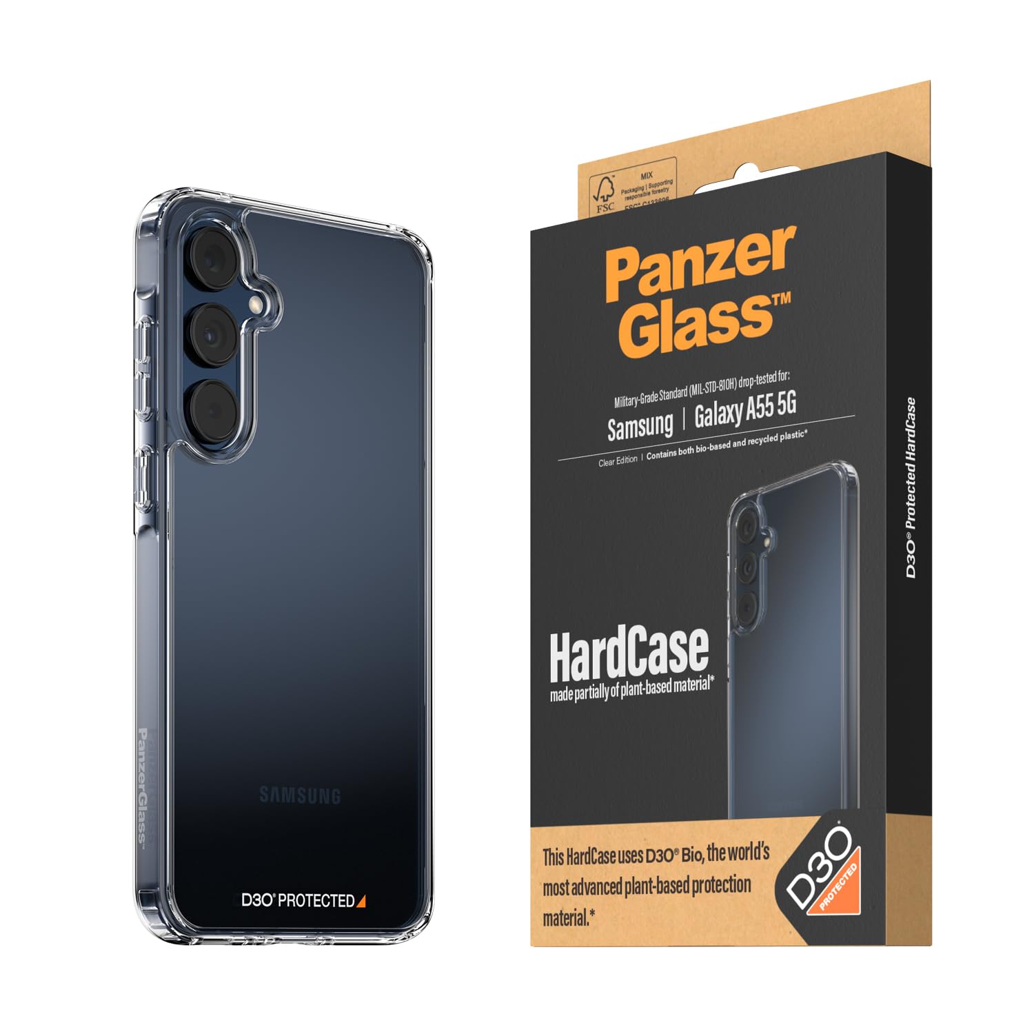 PanzerGlass パンザーグラス Galaxy A55 PanzerGlass Hardcase w/D3O Clear