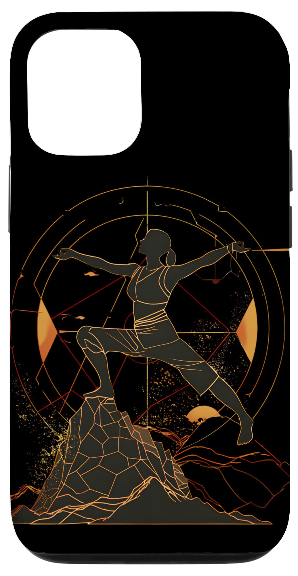 iPhone 15 Pro Zen Flowing Pose グラフィックデザイン スマホケース