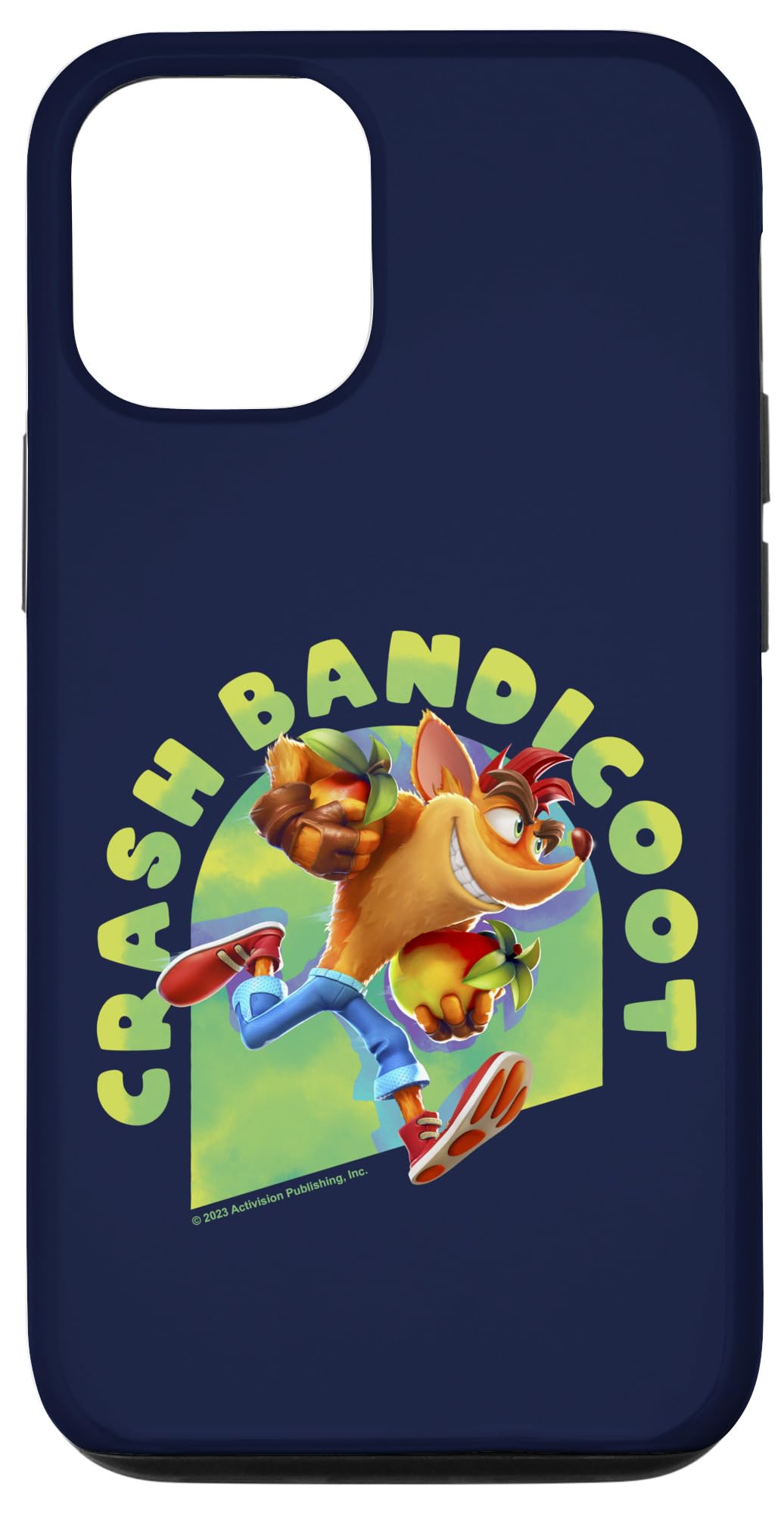 iPhone 13 Crash Team Rumble Crash Bandicoot Running Through Poster スマホケース ケース・カバー-スマートフォン・携帯電話アクセサリー-スマートフォン・タブレット