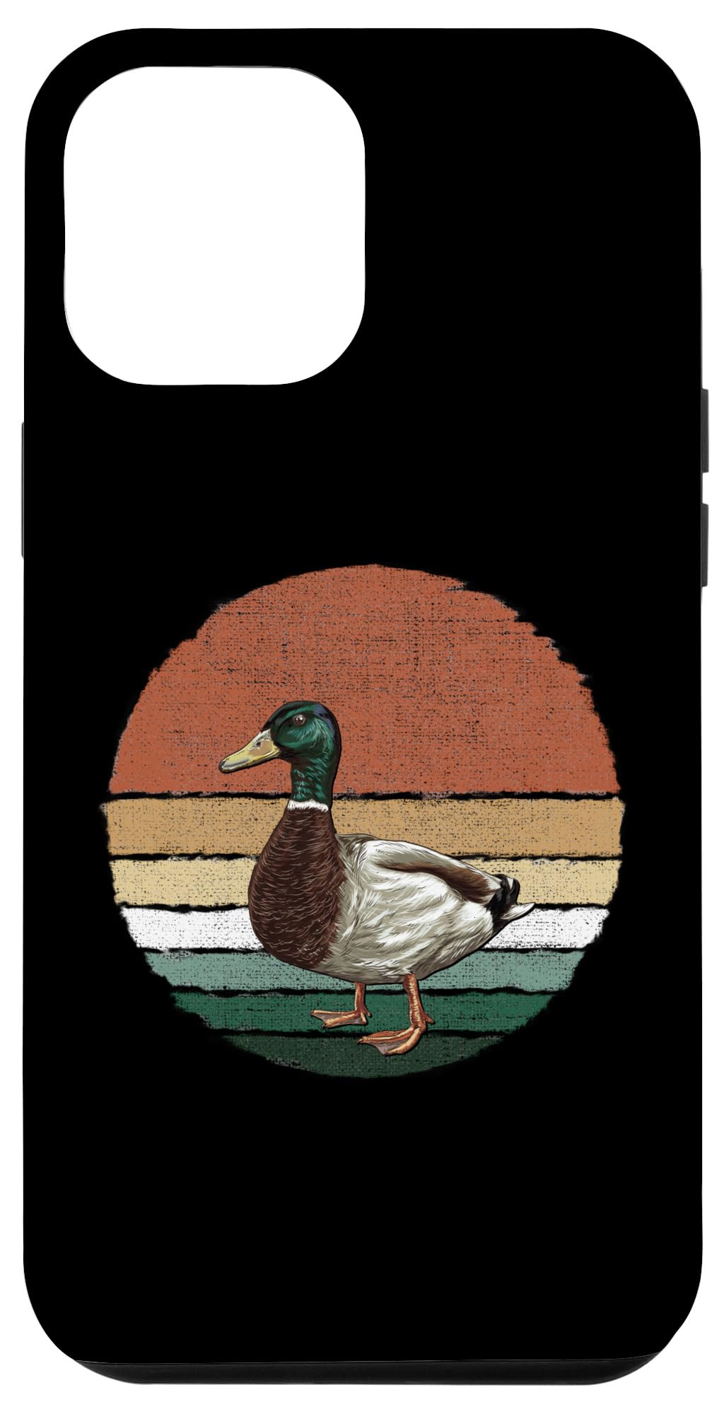 iPhone 14 Plus 野生のアヒル マガモ ビンテージ 水鳥 スマホケース