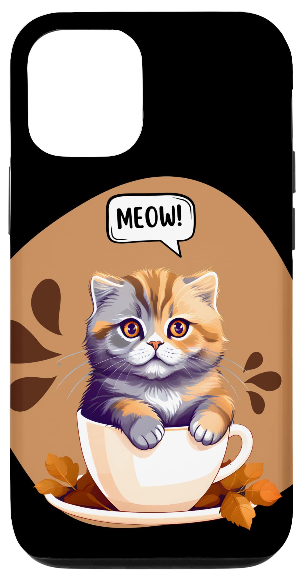 iPhone 14 Pro Java Joy Feline Pet In a Cup of Coffee Lovers スマホケース