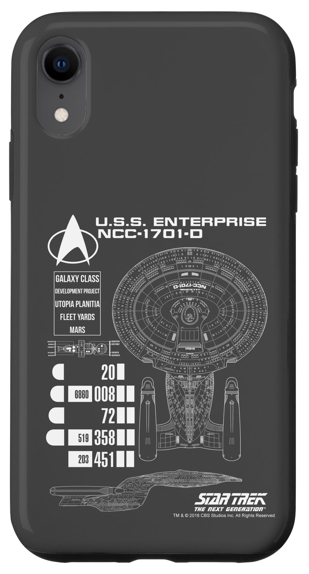 iPhone XR 乗り掛かるレック:次世代US.S.会社組織 NCC-1701-0 スマホケース ケース・カバー-スマートフォン・タブレット