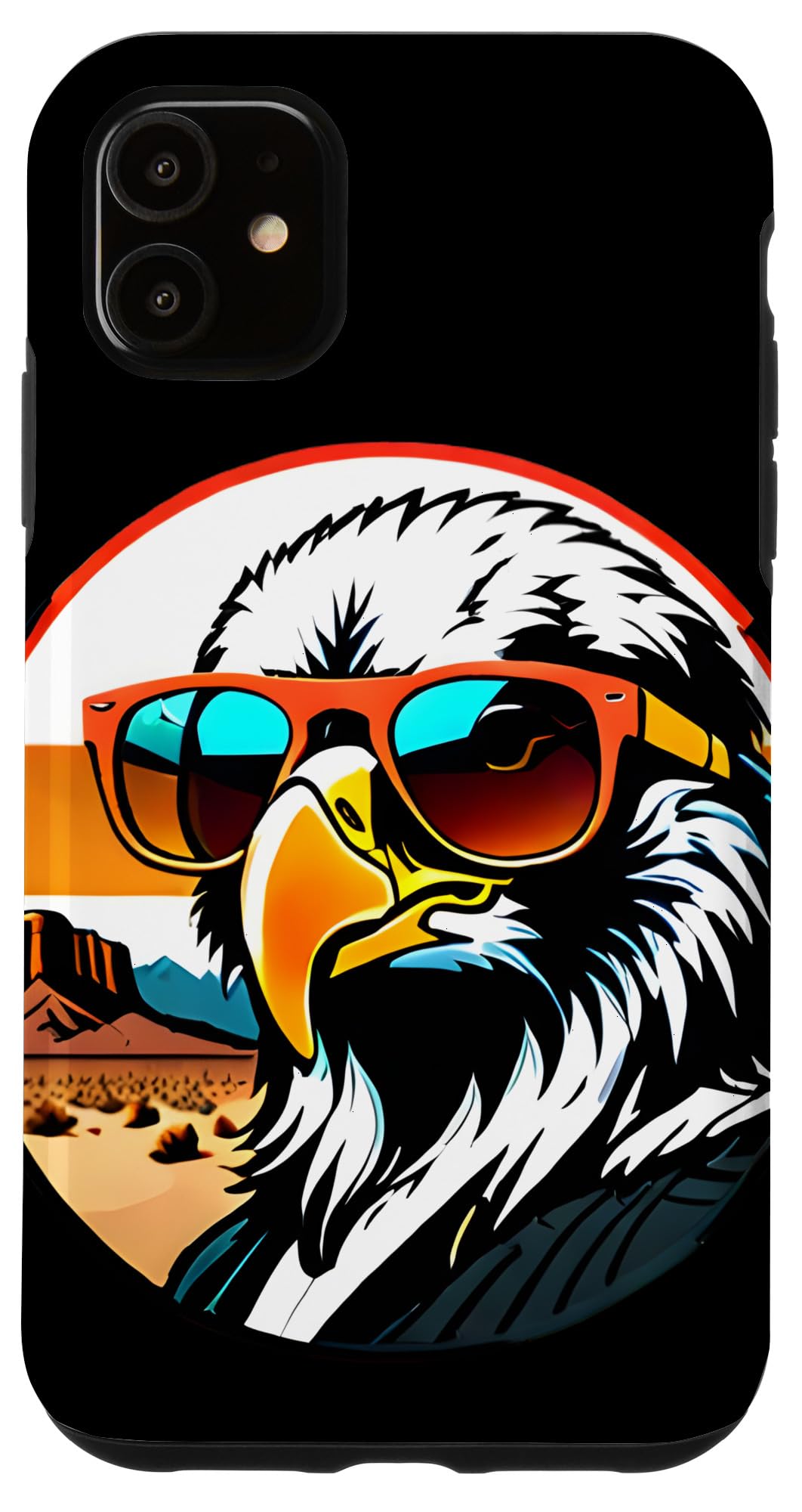 iPhone 11 Majestic Eagle & Line Art フュージョン - エレガンス スマホケース