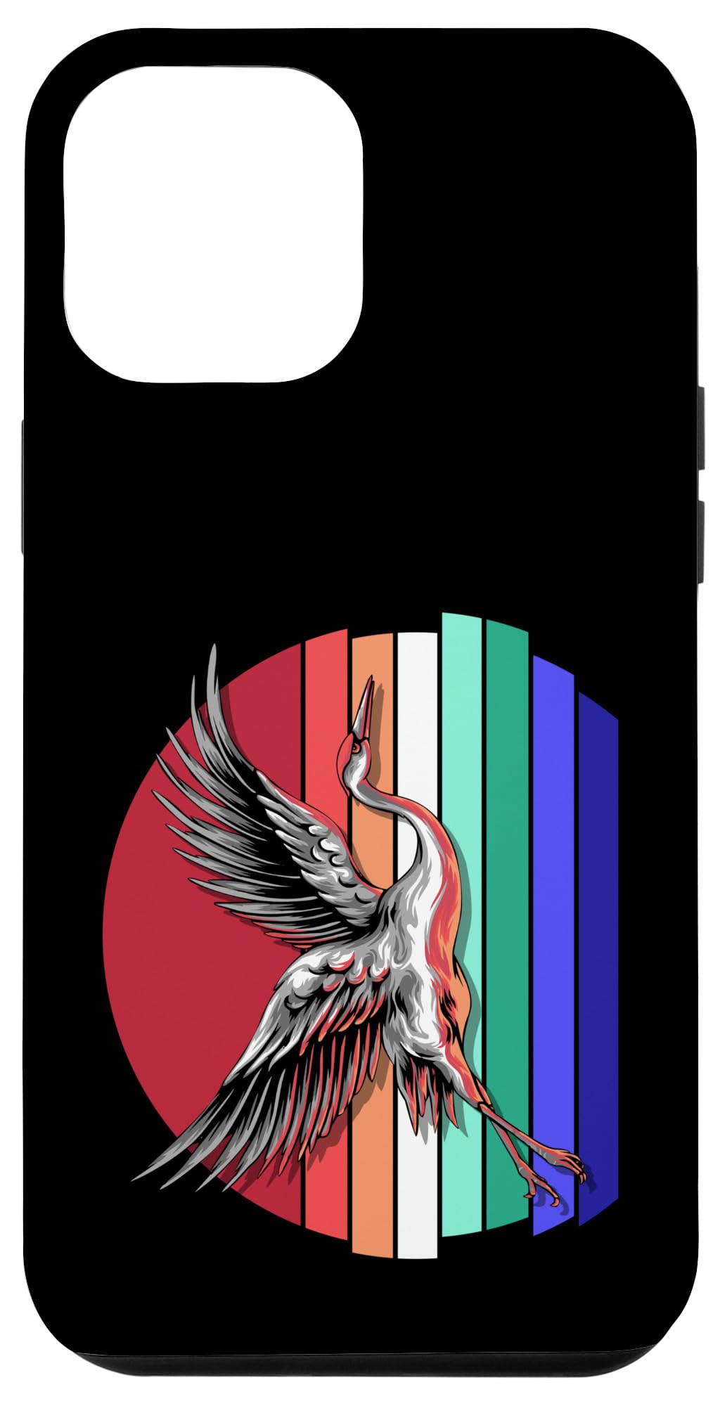 iPhone 13 Pro Max 空飛ぶ鶴 鳥 水鳥 スマホケース