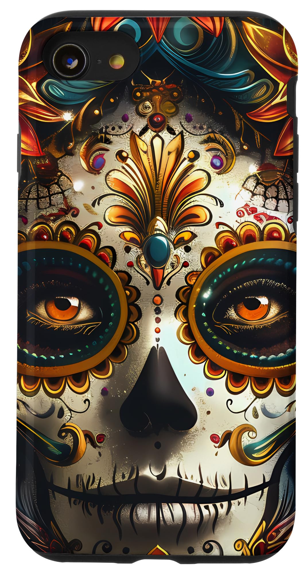 iPhone SE (2020) / 7 / 8 死者の日 2Dデジタルアートプリント - Dia de los Muertos スマホケース｜WES STORE