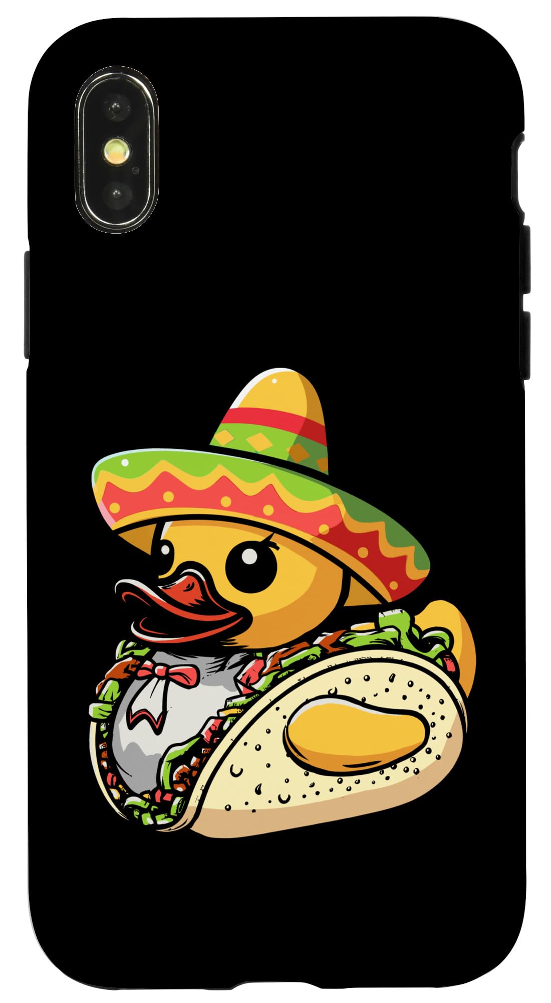 iPhone X/XS タコラバーダック メキシカンアヒル スマホケース