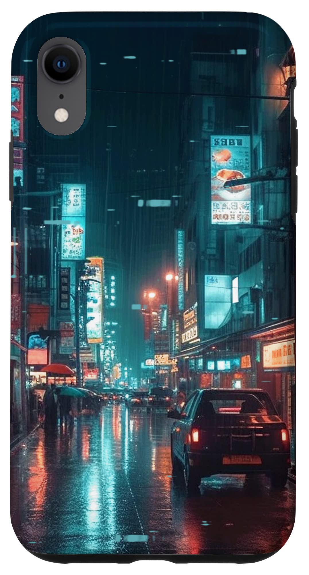 iPhone XR 電気 雨 スマホケース