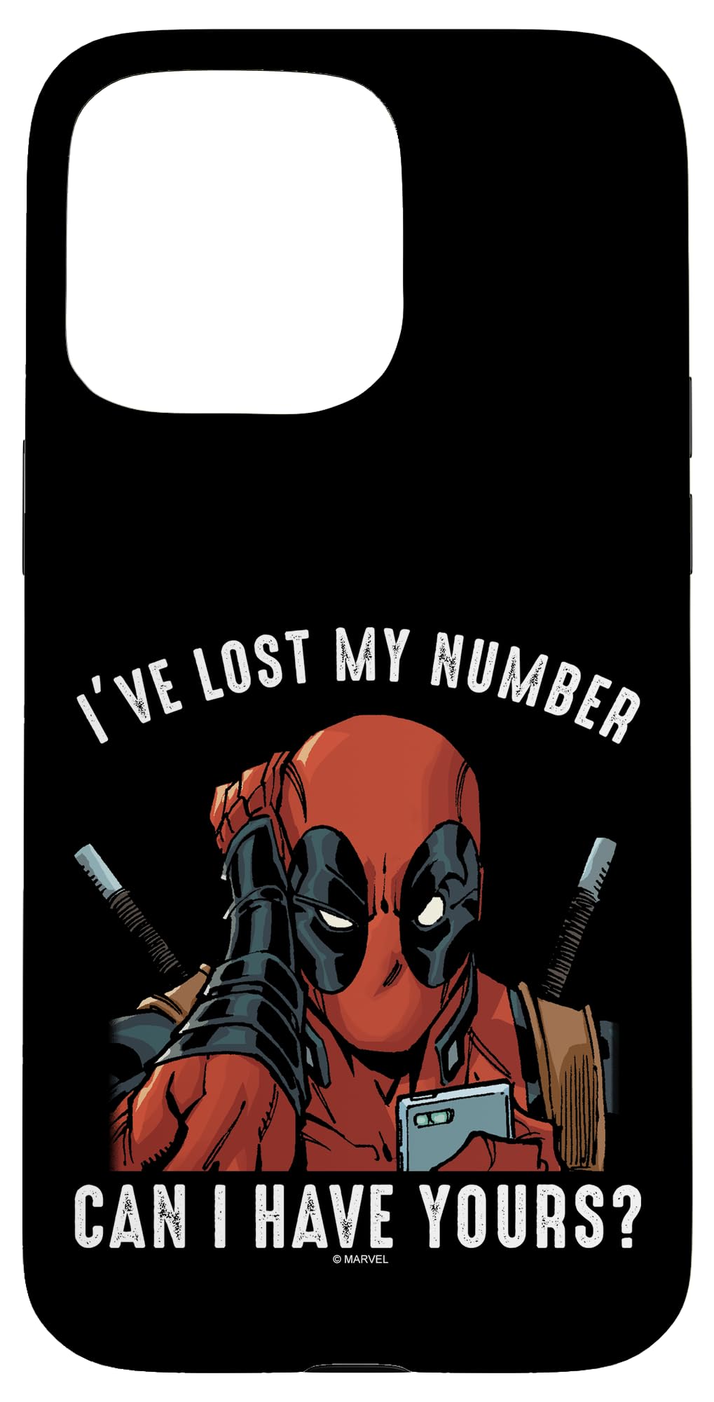 iPhone 15 Pro Max マーベル デッドプール I've Lost My Number Can I Have Yours スマホケース｜WES STORE