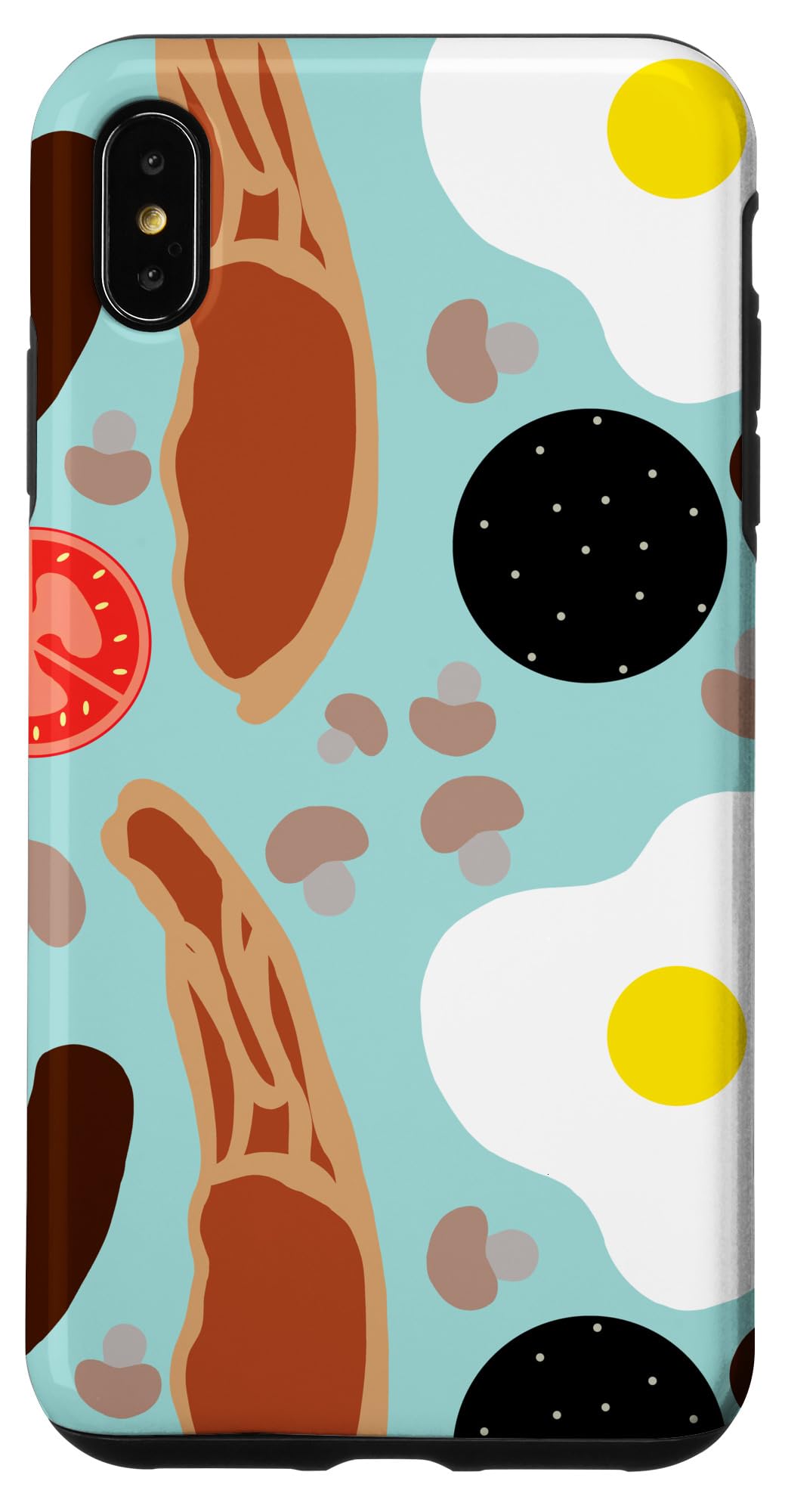 iPhone XS Max お食事処朝ごはん一皿絵図面 スマホケース ケース・カバー-スマートフォン・タブレット