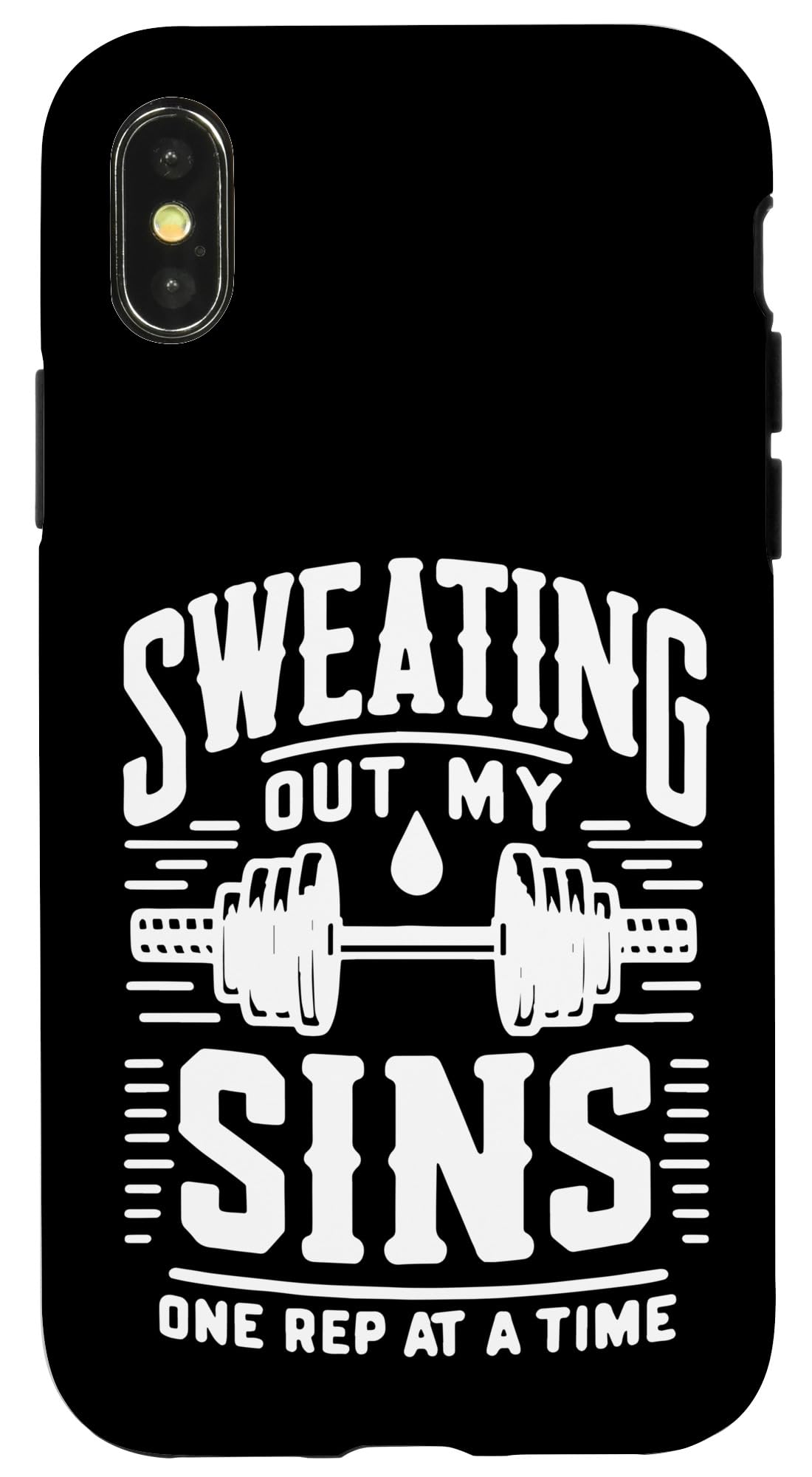 iPhone X/XS Sweating Out My Sins One Rep At A Time, 体操場 細工物アウト 相応うネス スマホケース スマートフォン・タブレット-スマートフォン・携帯電話アクセサリー
