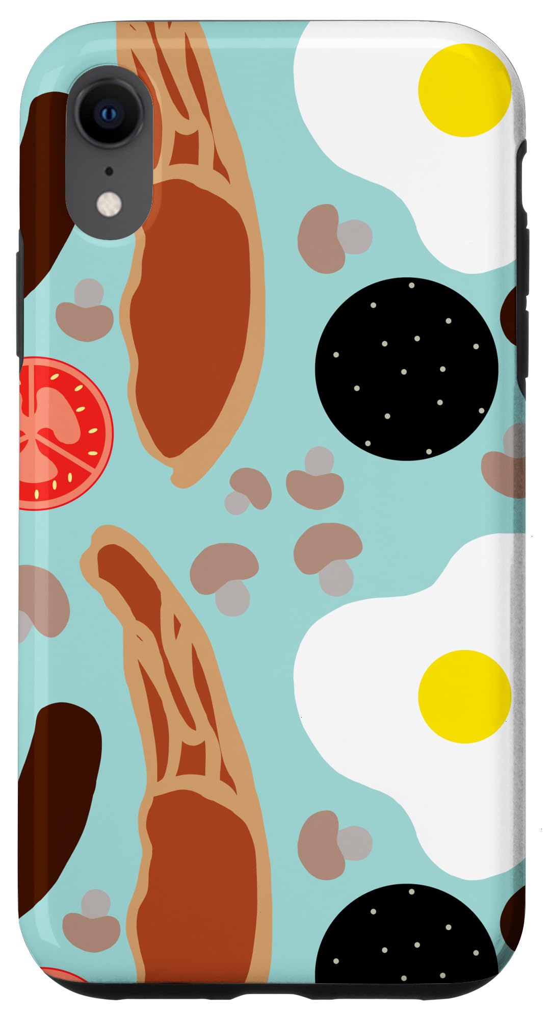 iPhone XR グリル朝食プレートデザイン スマホケース
