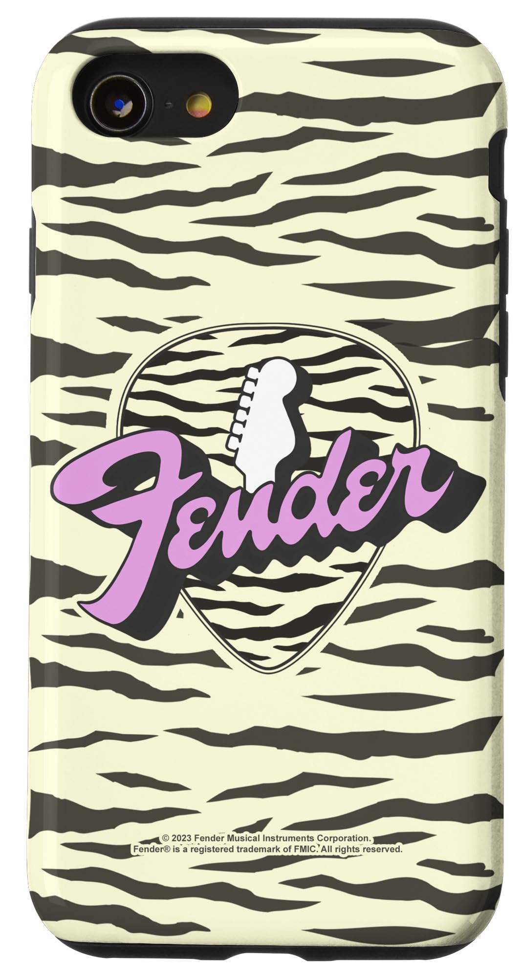 iPhone SE (2020) / 7 / 8 Fender Retro Tiger Stripe Pink Guitar Pick Logo スマホケース