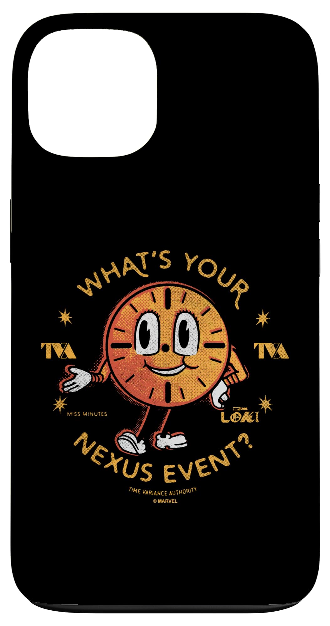 iPhone 13 Marvel Loki Miss Minutes What\u0027s Your Nexus Event? Badge Logo スマホケース