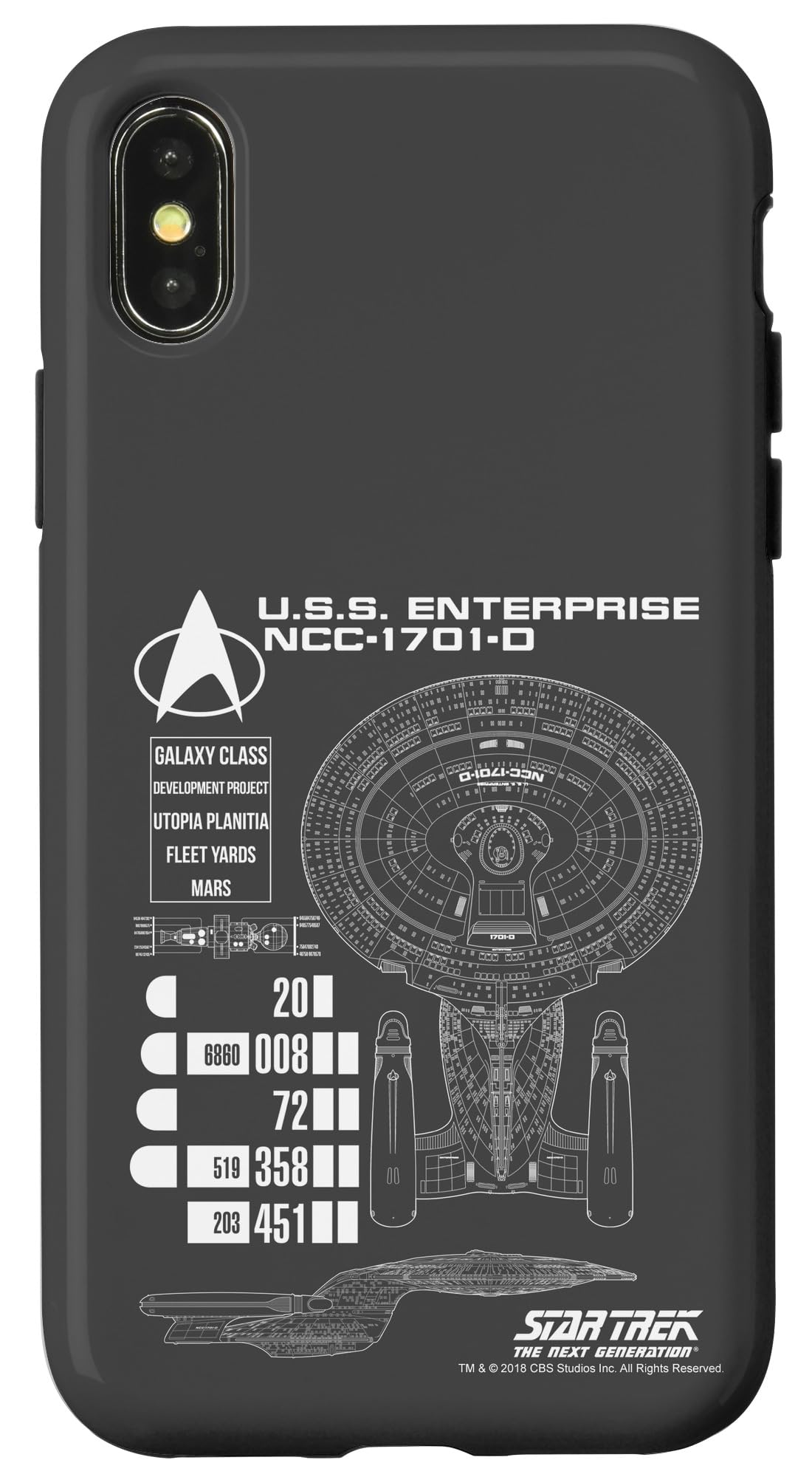iPhone X/XS 出発信号機レック:次世代US.S.会社組織 NCC-1701-0 スマホケース