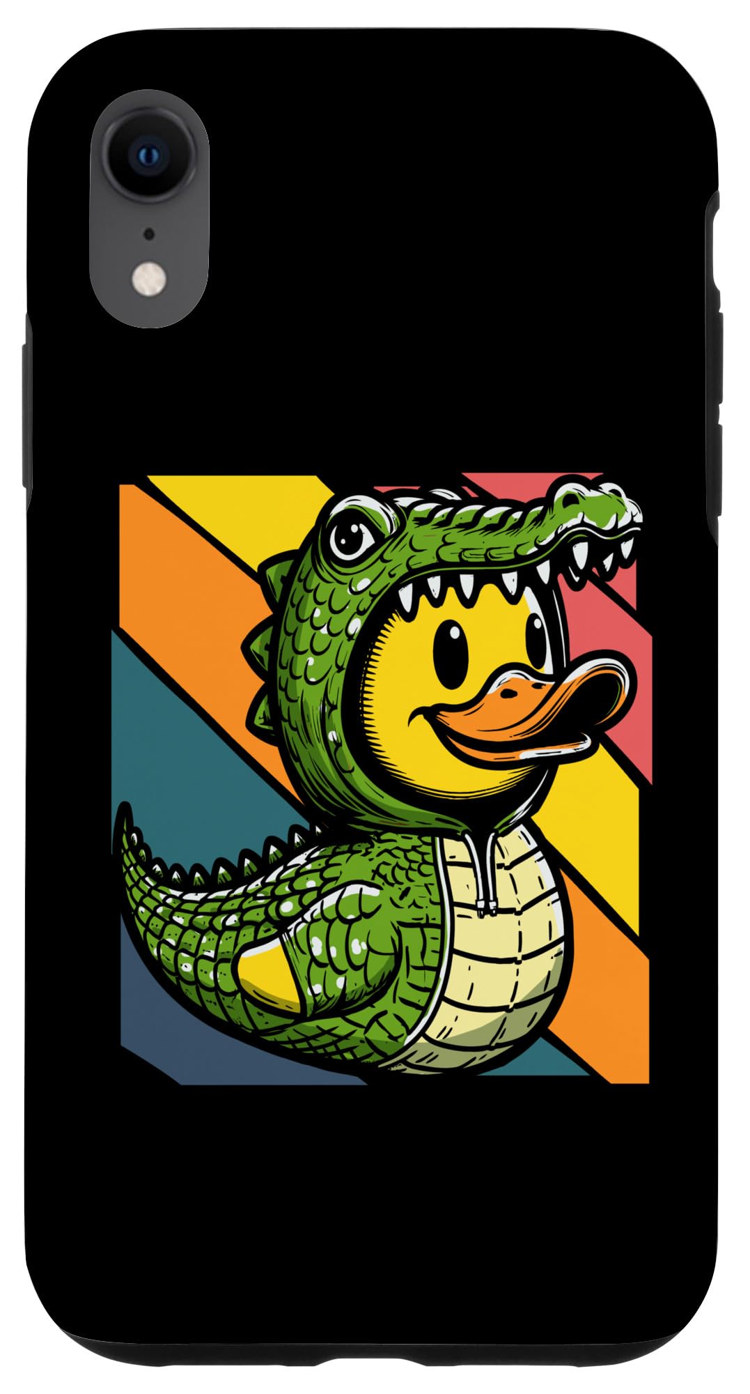 iPhone XR クロコダイルラバーアヒル ワニの子たち スマホケース