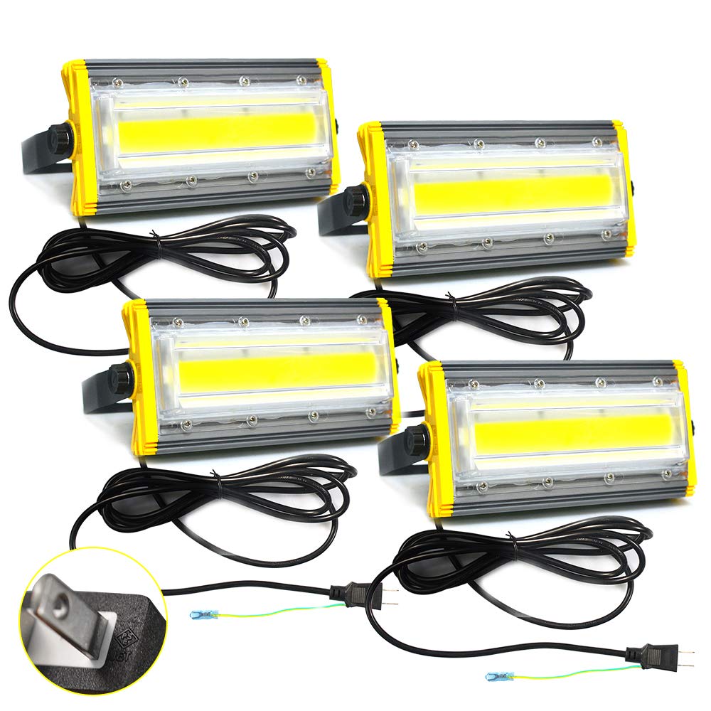 HIKARI一人占め売りわたす LED写真用照明 50W ledやり方灯 二代目 850w好いかげんに 8000LM 85～265V 3m吊りひも 地べた付き添い人繋ぎ PSE 360°回転させる EMC相応う 室外用 昼光色 張り出し灯 PL 4個「A-HWX-IS-LEDx4」