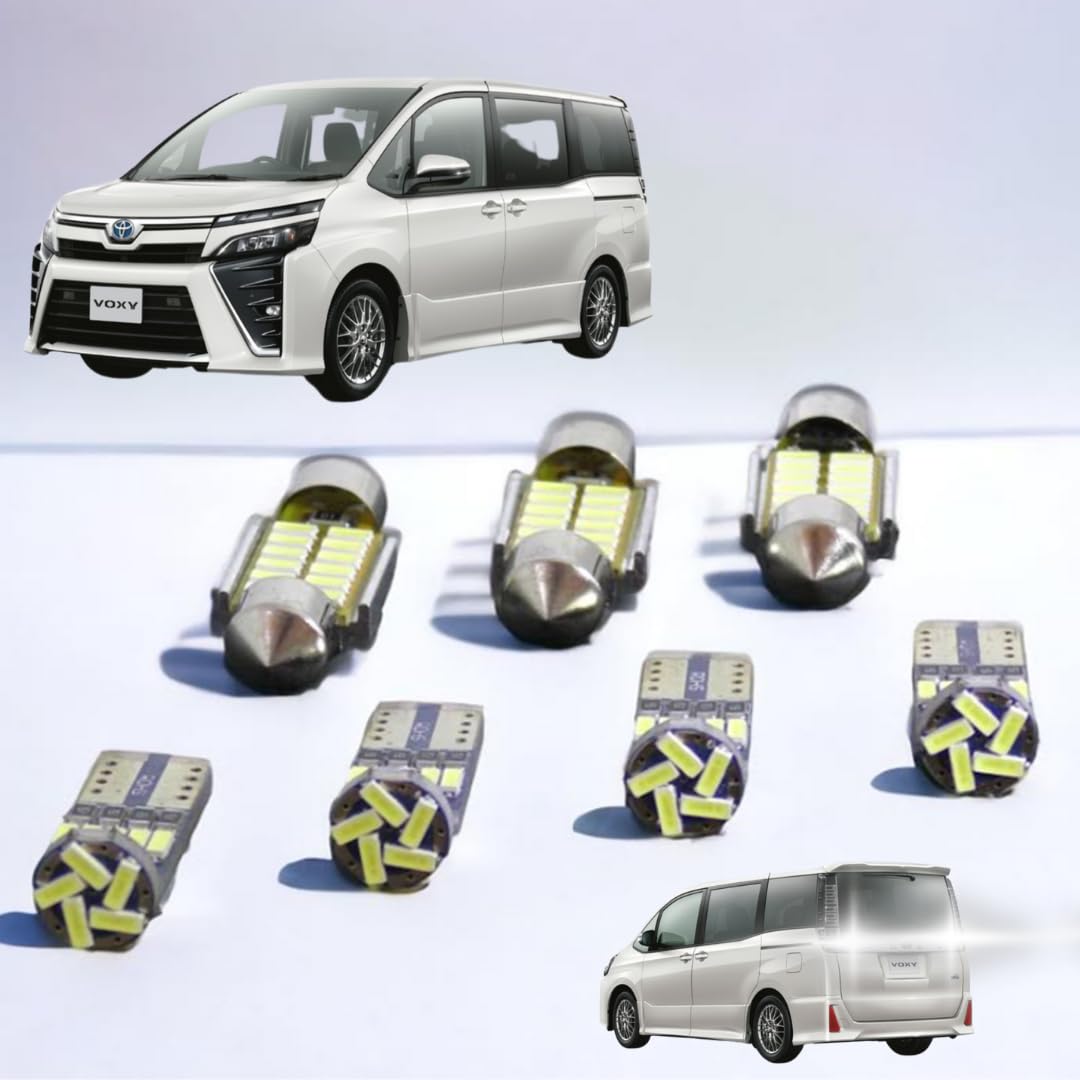 【室内灯+ナンバー灯+バックランプ】ヴォクシー 80系 ノア 80系 LED 10点セット 型式:ZWR80 ZRR8# (前期/後期対応) 取付工具付き 【簡単交換】 無極性 6000K ゴースト灯防止 室内灯 パーツ カー用品 |WES STORE