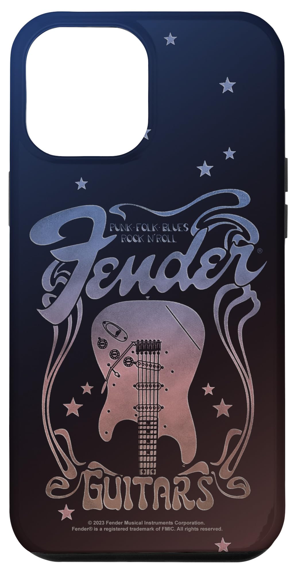 iPhone 14 Pro Max Fender Retro Vintage Stratocaster Celestial Tarot Card スマホケース