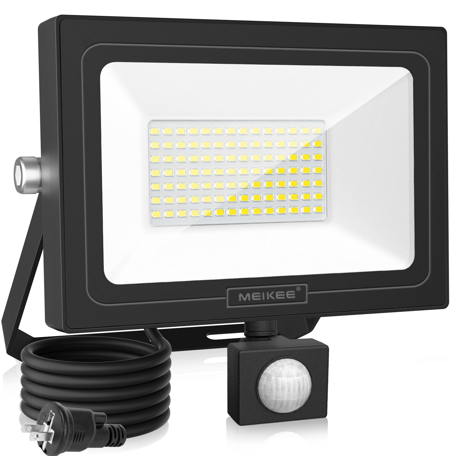 MEIKEE 最新分かりやすい型 LED人感感知器ともし火 防犯ともし火 80W 100V 30S点灯 2PIN/3PINうつり変わり能力のある 末たのもしい 省エネ 6500K 白いこと 夜に人感点灯 IP66雨合羽 屋内外兼用 防犯打つ手 節電打つ手 PSE免許済み 入り口・入口 歩廊 勝手口 スマートフォン・携帯電話アクセサリー-スマートフォン・タブレット-ケース・カバー