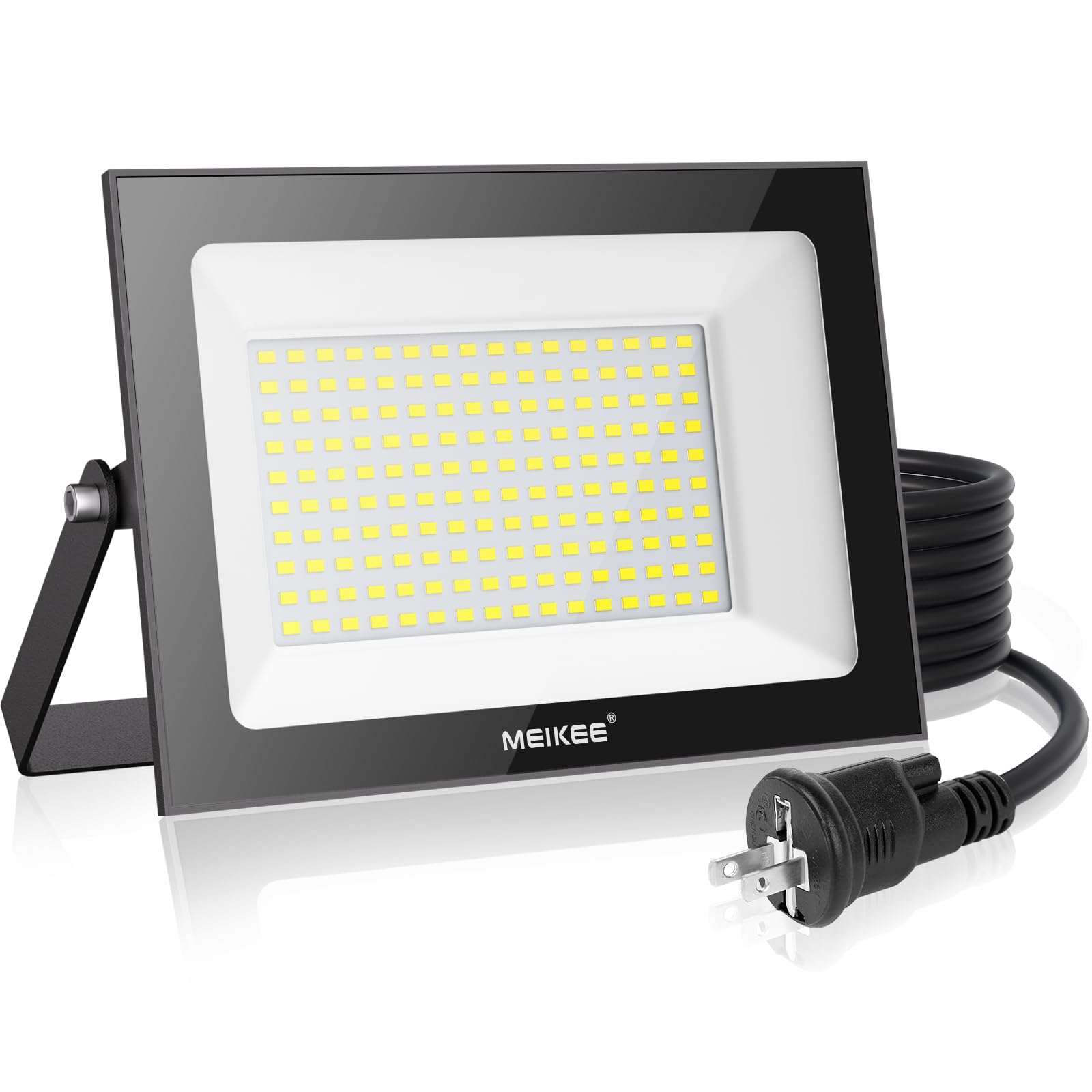 MEIKEE 80W LED 投光器 8000LM 6500K 超薄型 IP66 昼光色 高輝度 工事用ライト ledライト 屋内 屋外用 野外 エクステリア 防水 看板灯 集魚灯 ガレージ 倉庫 駐車場 建設現場 ワークライト PSE認証済
