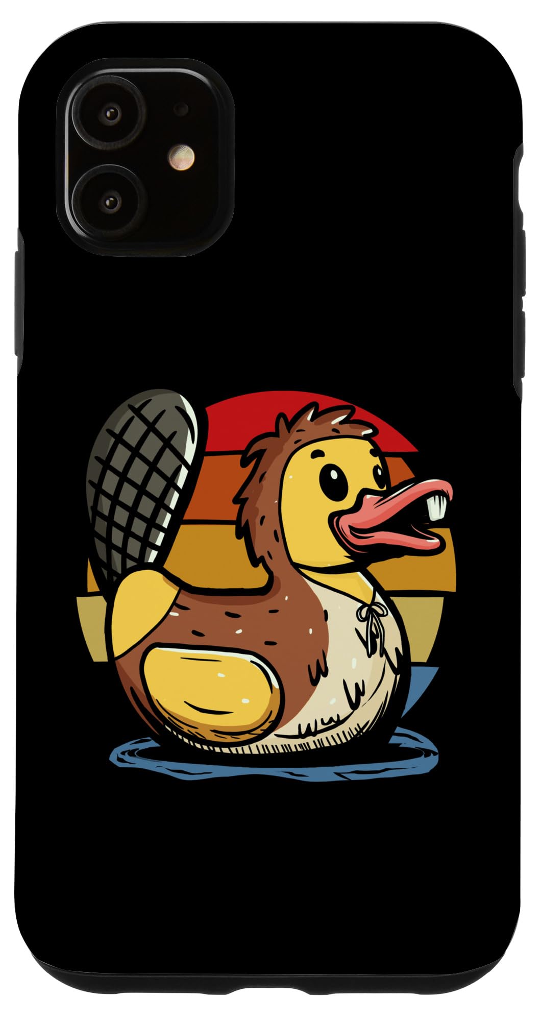 iPhone 11 ビーバー ラバーダックリング スマホケース