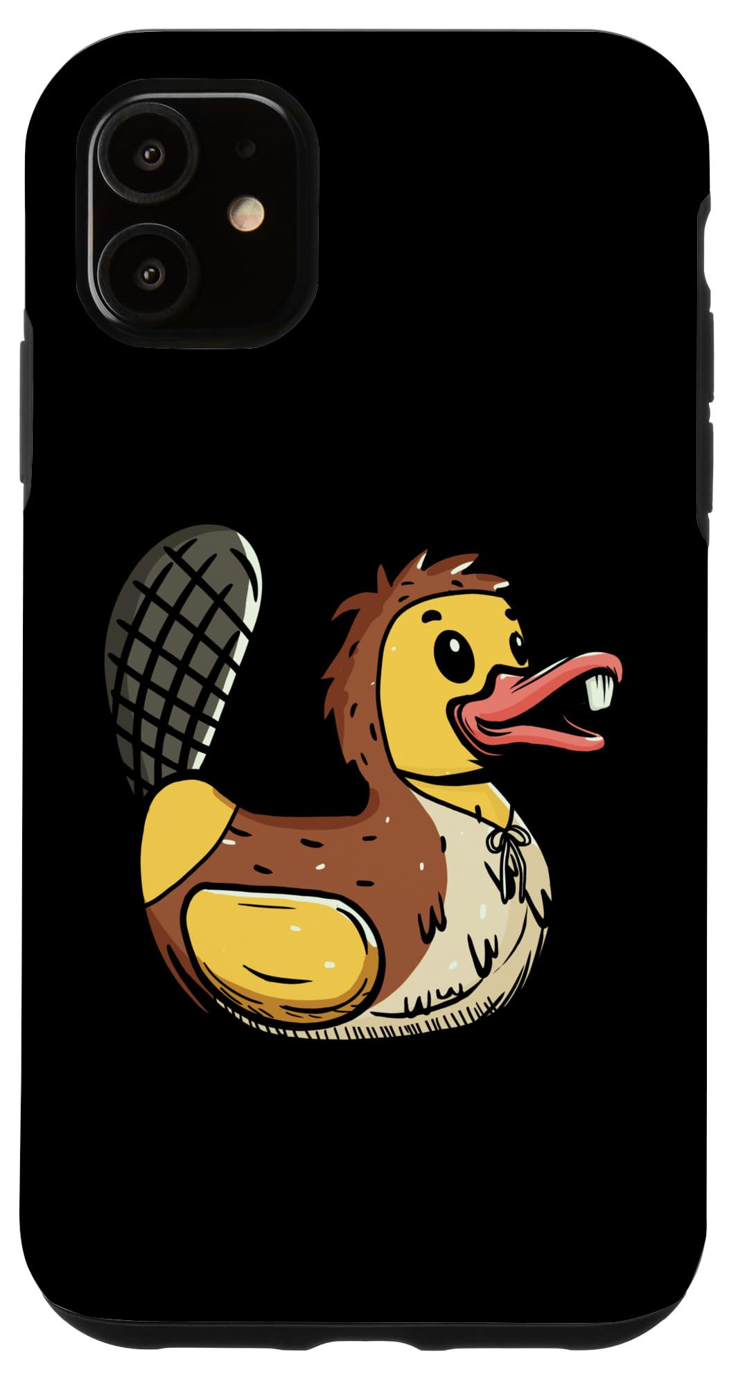 iPhone 11 ビーバー ラバーダックリング スマホケース