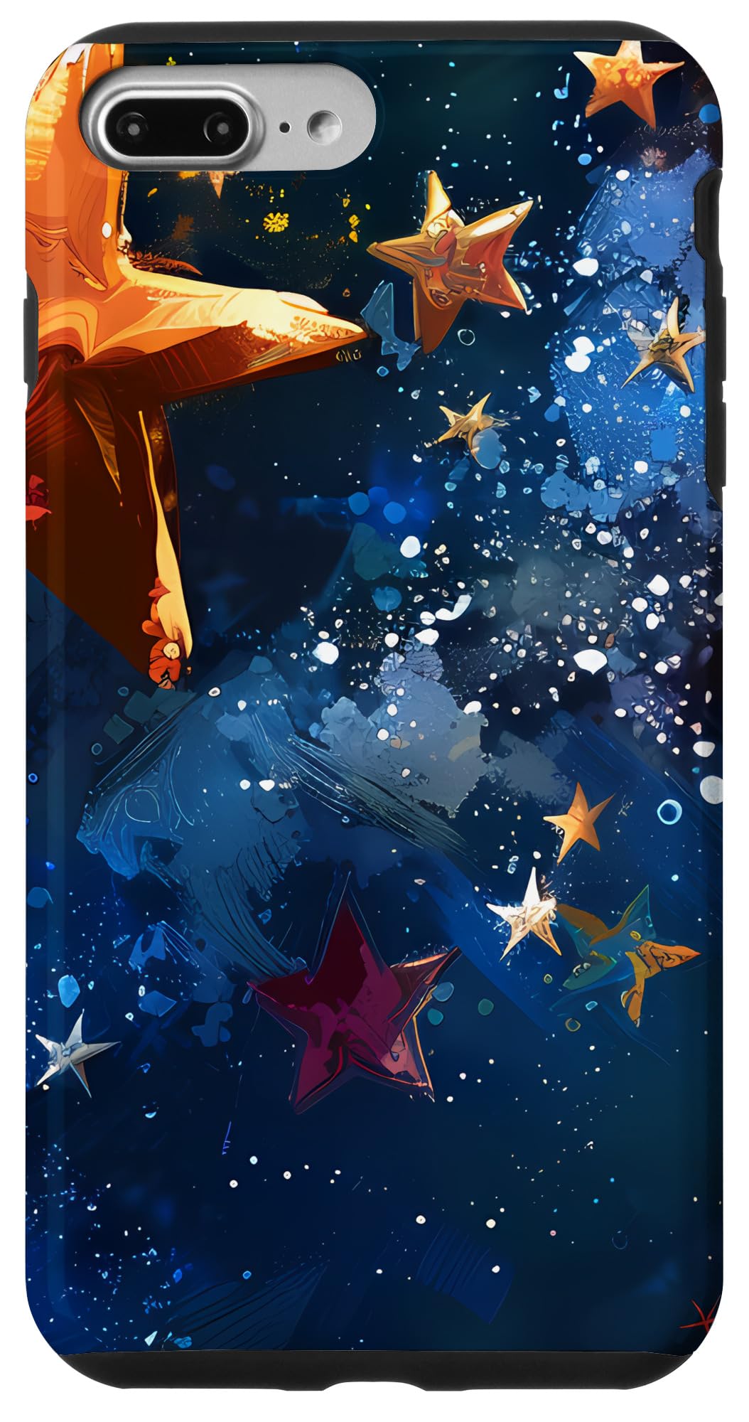 iPhone 7 Plus/8 Plus Celestial 2Dデザイン 星 ウォールアート - 宇宙の星月夜 スマホケース｜WES STORE