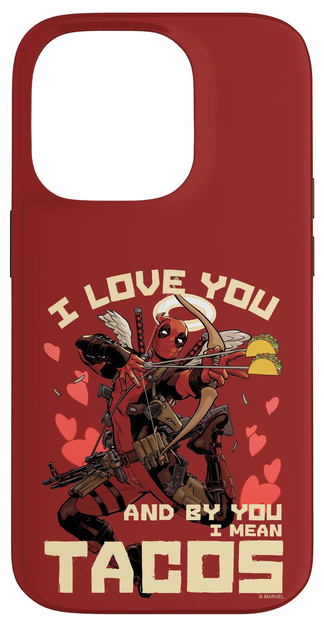 iPhone 14 Pro マーベル デッドスウィミングプール I Love You And By You I Mean Tacos スマホケース