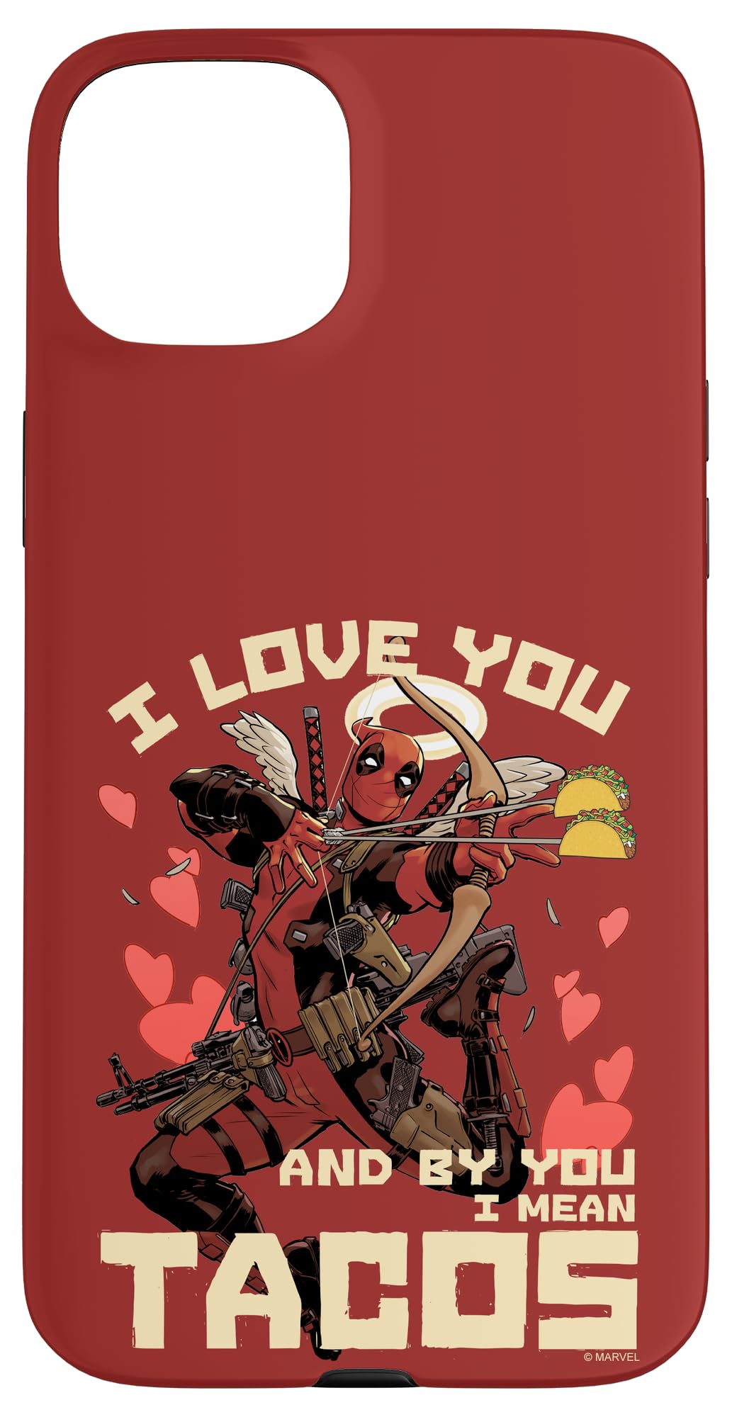 iPhone 15 Plus マーベル デッドスウィミングプール I Love You And By You I Mean Tacos スマホケース