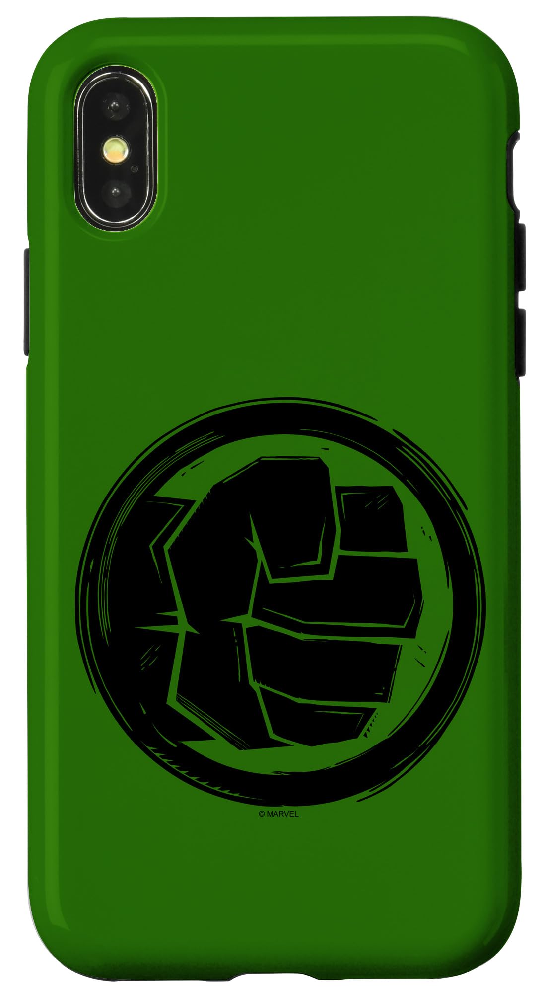 iPhone X/XS マーベル アベンジャーズ ハルク ウッドカットロゴ スマホケース