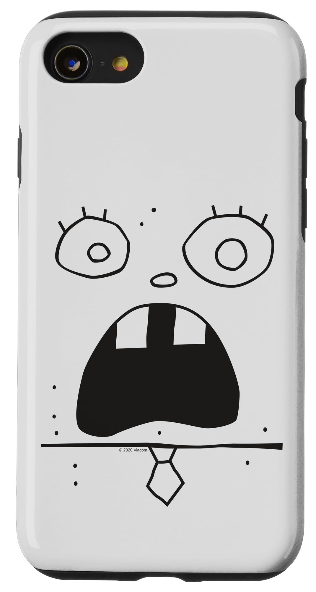 iPhone SE (2020) / 7 / 8 海綿体シリング 真四角ズボン下 DoodleBob ビッグ人間の顔 スマホケース