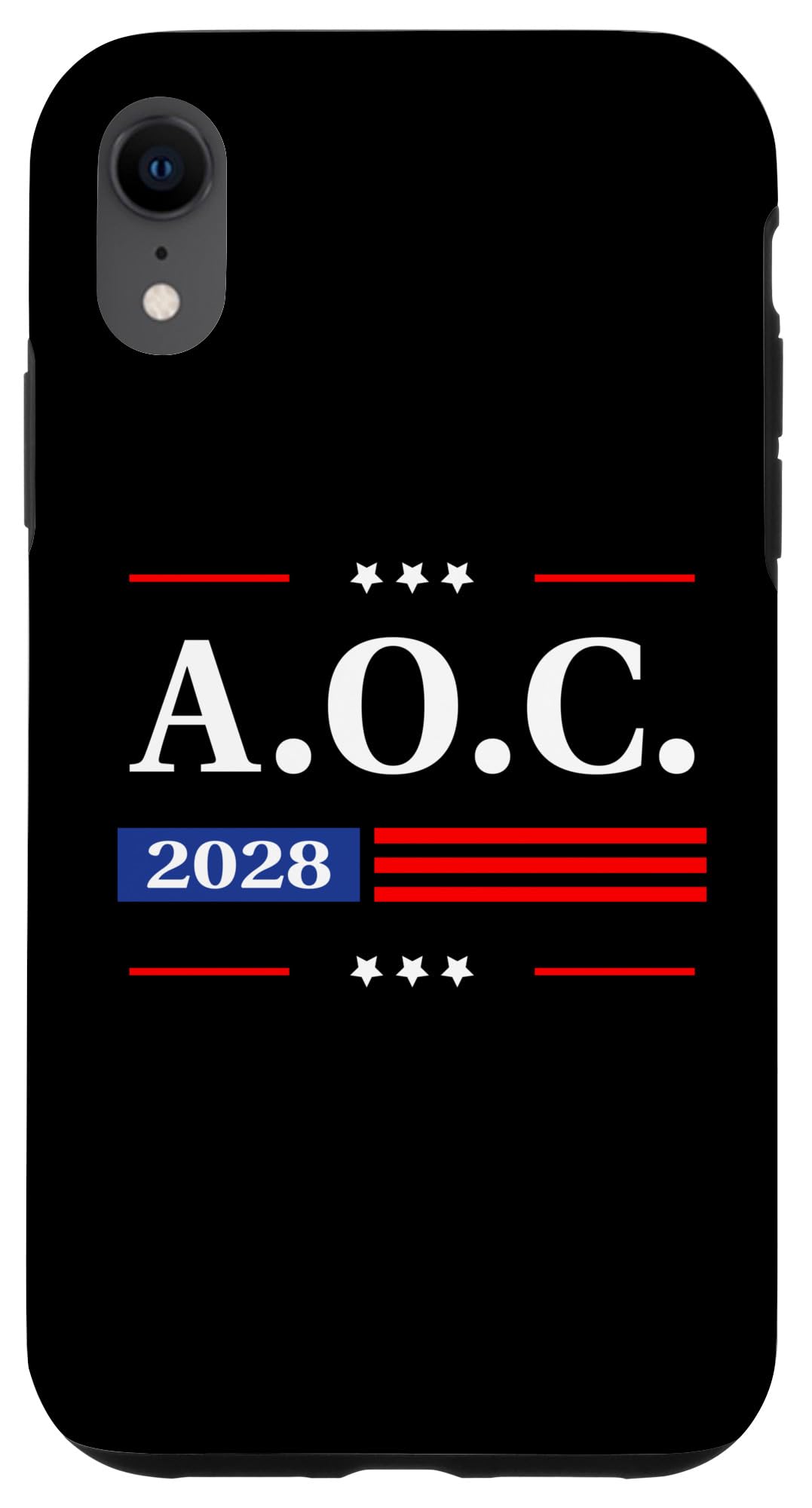 iPhone XR AOC 2028 A.O.C. 2028 For President American Flag スマホケース