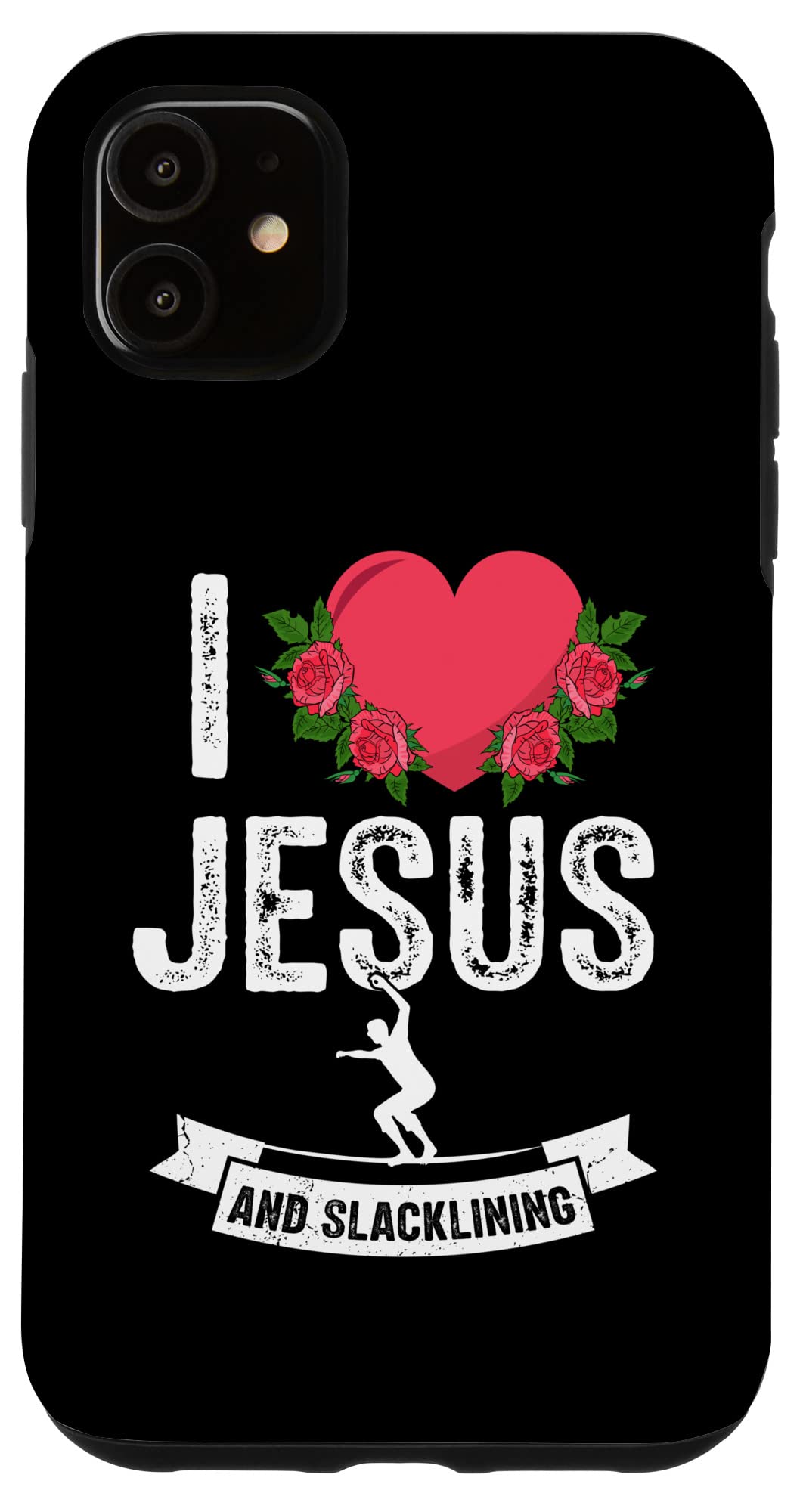 iPhone 11 I love Jesus スラックライン スラックライン・ラブ スラックライナー・バランス スマホケース