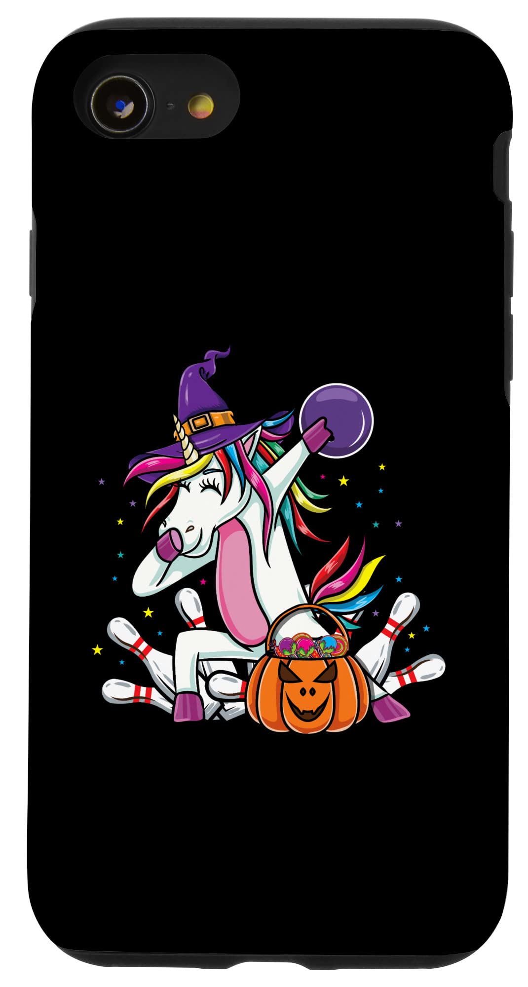 iPhone SE (2020) / 7 / 8 Dabbing ボウリングユニコーンウィッチハロウィーン スマホケース