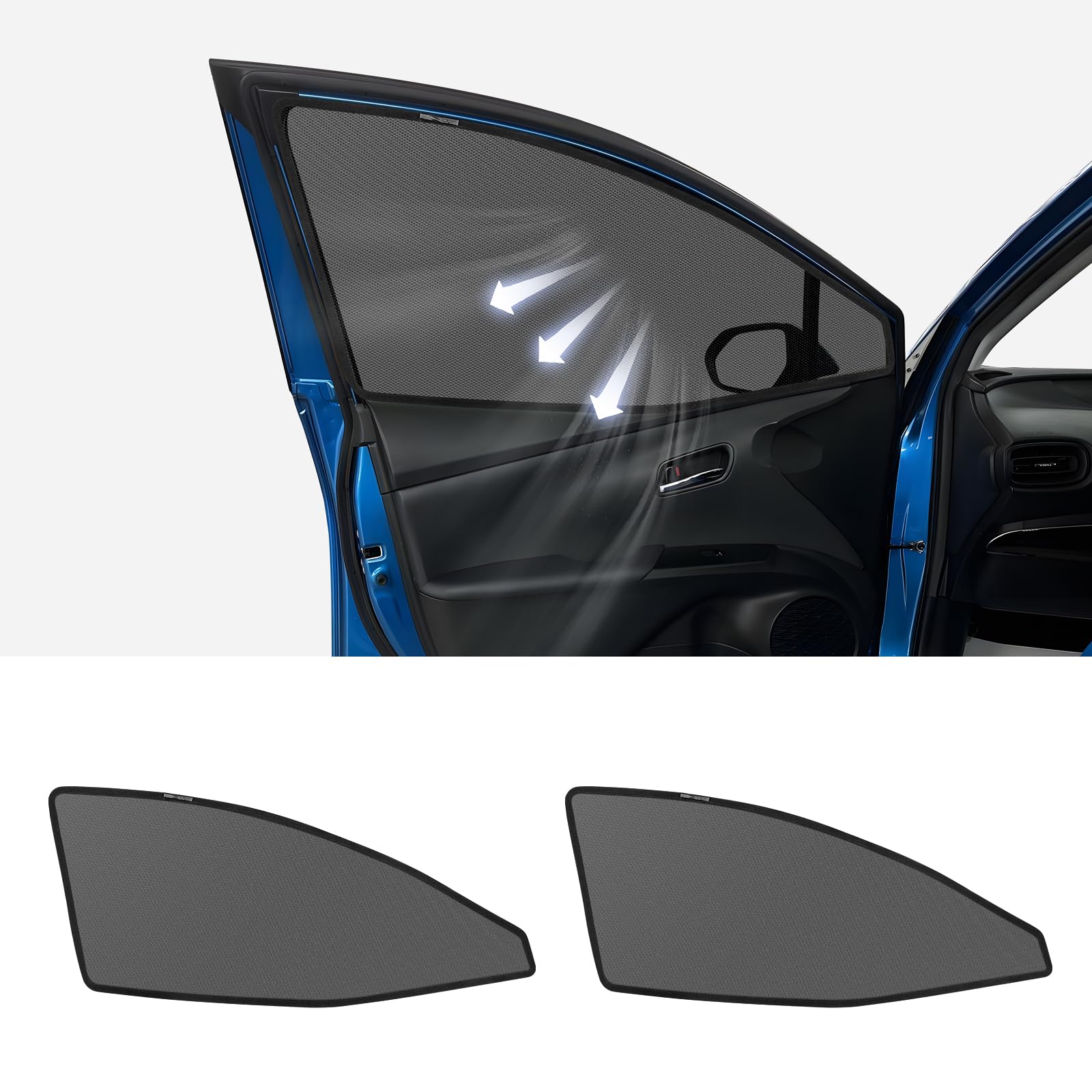 プリウス 50系 専用 メッシュカーテン 車種専用 サンシェード PRIUS 4代目 ZVW50/ZVW51/ZVW55 サイド用 遮光カーテン 遮光 日除け 日焼け防止 UVカット メッシュサンシェード マグネット式 日差し 虫