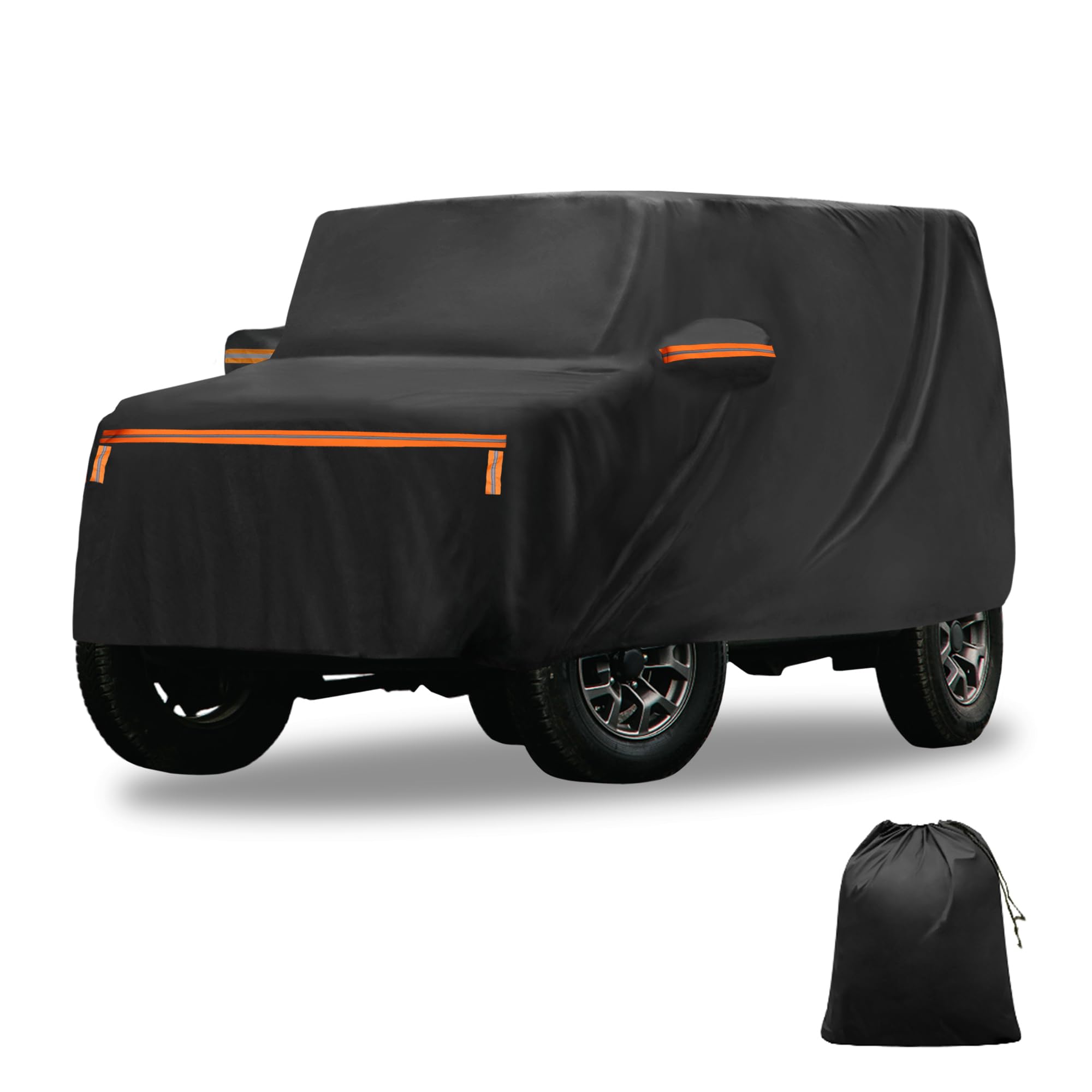 X AUTOHAUX 【スズキジムニー用】シエラ JB64/JB74W専用設計 375*165*150cm 車カバー ボディカバー スパンレース綿 新型100%防水生地&5層構造 裏起毛 塗装面保護 梅雨対策 軽自動車 車体カバー カーカ｜WES STORE