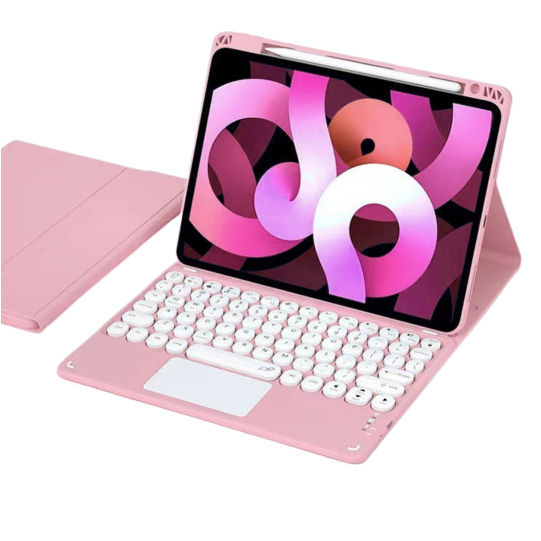 iPad 第9時人 第8時人 第7時人 Air3 Pro10.5 鍵盤 入れもの タッチパッド積み上げる 丸型足懸かり iPad 10.2 10.5 in 鍵盤 押しかぶせる 上っ面Apple Pencil 納める 色合い鍵盤 色彩設計 磁石 懸け隔てる式 女