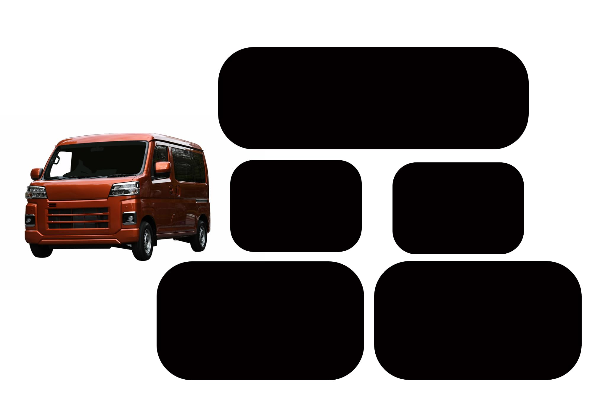 車用 カーテン ダイハツ ハイゼット カーゴ アトレー (S700V/S710V) 専用 マグネットカーテン 紫外線遮蔽率99% トヨタ ピクシスバン スバル サンバーバン兼用 遮光生地 取付簡単 車中泊 カー用品