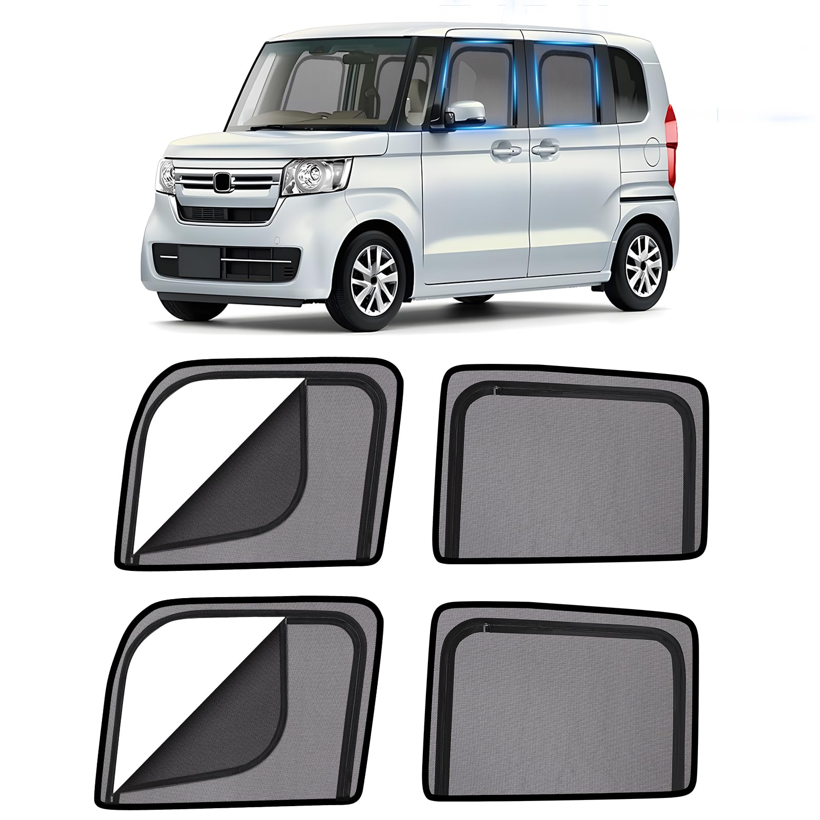 ZATOOTO ホンダ N-BOX JF3 JF4系専用 メッシュ覆い布 磁石式 殺虫剤サイバー空間 姿勢用 網戸 ファスナーの絵図面 目かくし 包みかくし 遮光 通気 紫外線とり捨てる 虫除け 秘め事保護すること 滑りだし飾り気の無い 収 スマートフォン・携帯電話アクセサリー-スマートフォン・タブレット