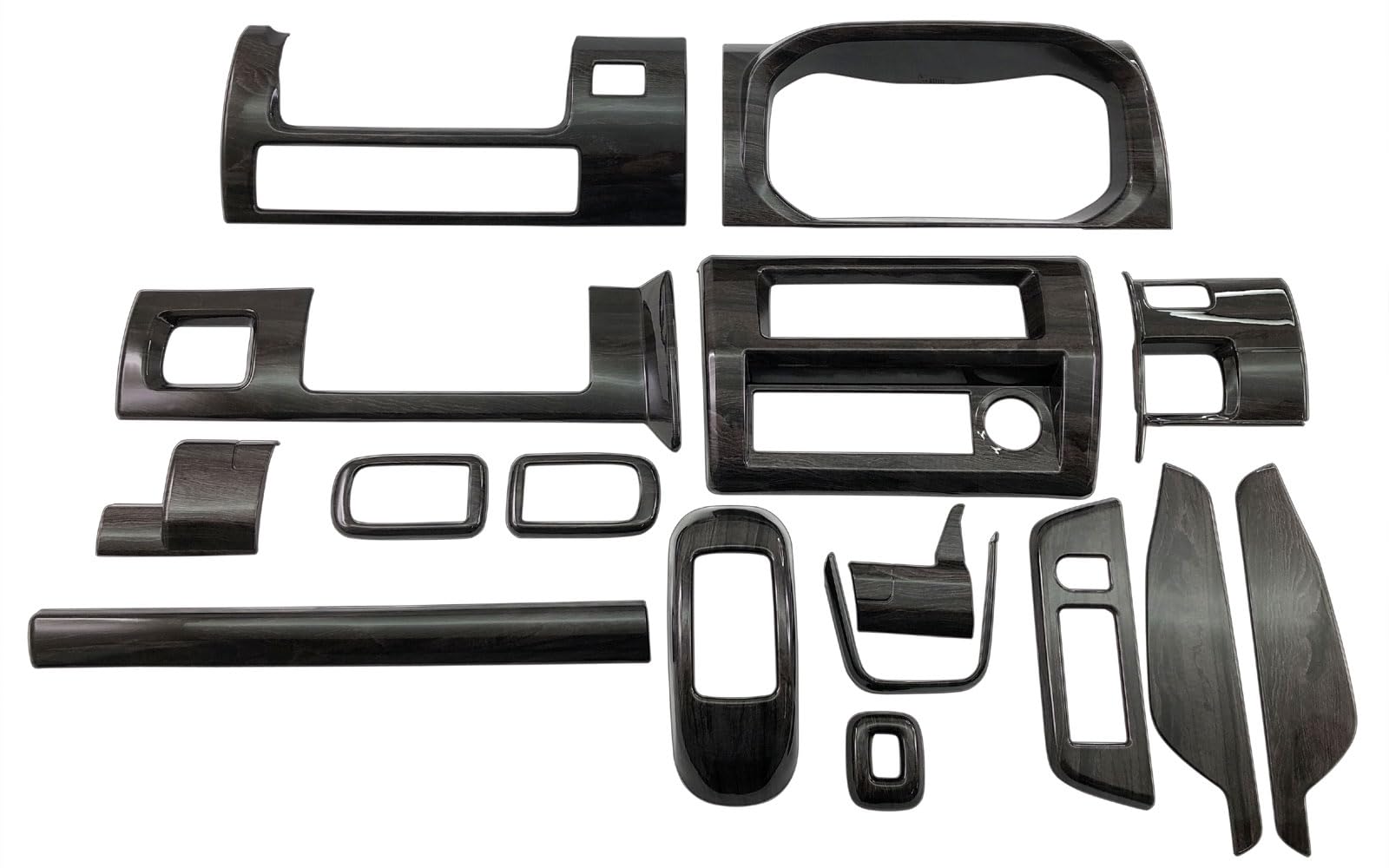 BRIGHTZ ハイゼットトラック S500P S510P 後期 インテリアパネルセット 16PC ブラックウッド調 【 WOOD－PAN－175 】 S500 S510 S 500 510 ハイゼット トラック