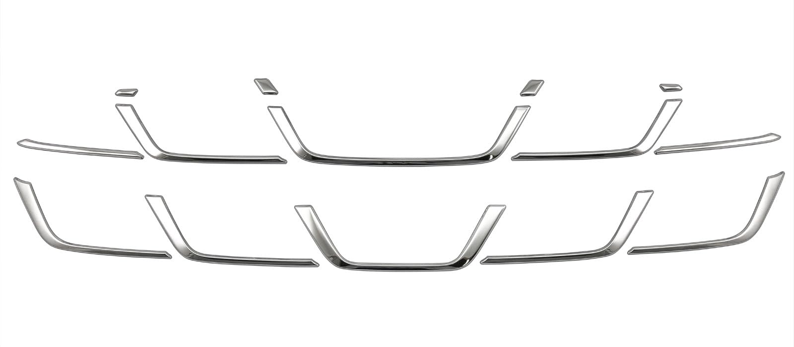 BRIGHTZ XV GT3 GTE 後期 超鏡面ステンレスメッキフロントグリルモール 14マイコン 【 GRI－COV－S－016 】 GT3 GTE