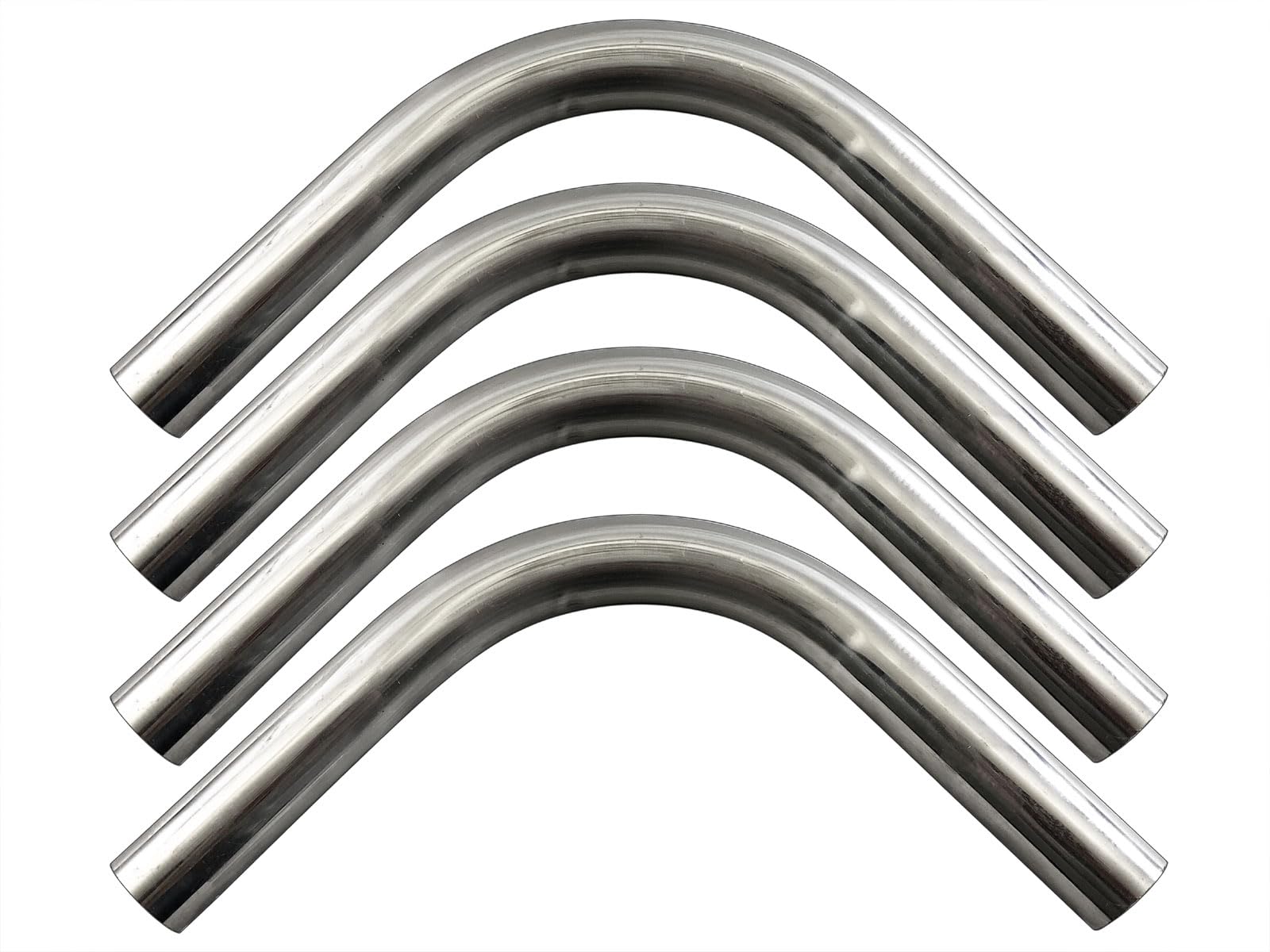BRIGHTZ 35Φ 90度 ステンレス 曲げパイプ 1.2mm厚 4PC 【 CUR-PIPE-036-4PC 】 35パイ 35φ 90°