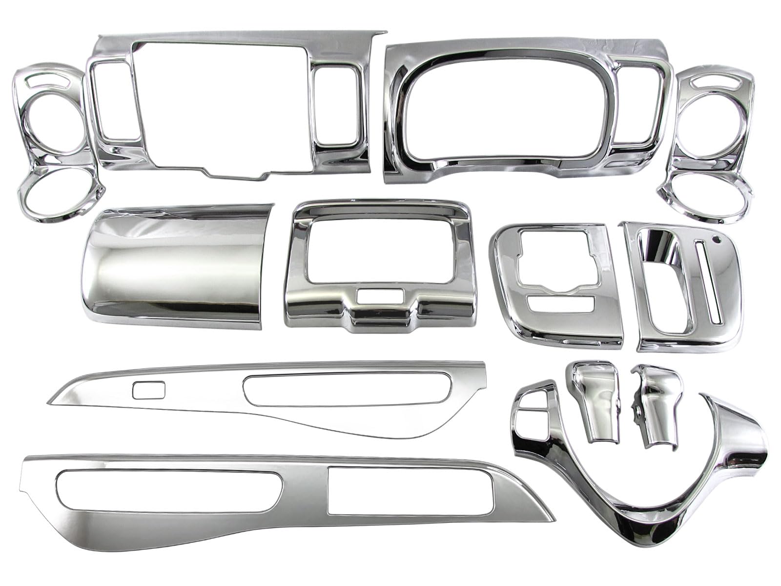 BRIGHTZ エブリイワゴン DA17W メッキインテリアパネルセット 13PC 200mmワイドナビ用 【 WOOD－PAN－162 】 DA DA17 A17 17 エブリイ エブリィワゴン エブリィ エブリーワゴン エブリー