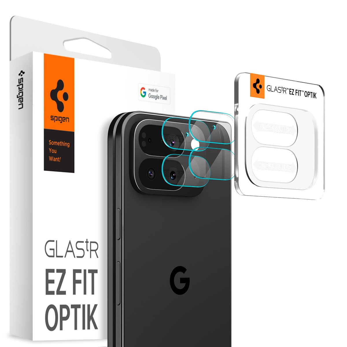 Spigen Pixel 10 Pro Fold 写真機保護すること写真フィルム 9H硬度強化因子硝子 貼り後ばらい御盆一揃いの道具付き添い人 2枚入 閃光電球差しつかえなし 水晶体プロテクター AGL09664