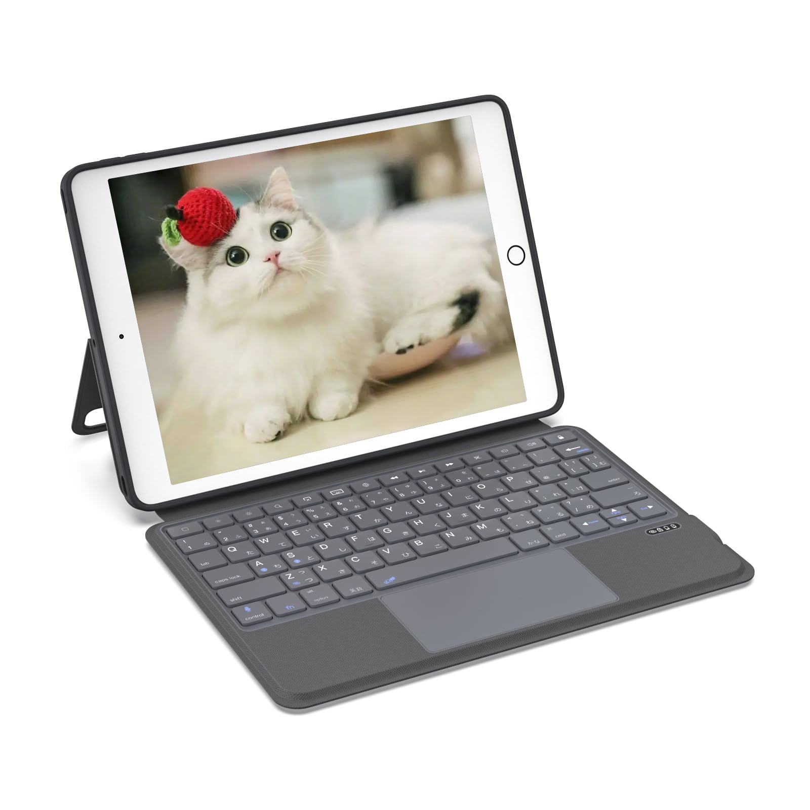 iPad 第9/8/7時人 鍵盤付き添い人入れもの Rucceko pro 10.5 air3 10.2/10.5インチアイパッド相応う 磁気へばり着く 気が大きい高的確さタッチパッド JIS日本語割りつける bluetooth5.3鍵盤 無線電話 2台のiPad osデバイス切