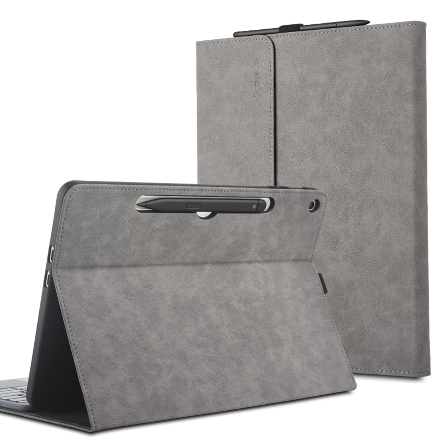 xisiciao Microsoft Surface Pro 12in 1st Edition 2025 用保護すること容れもの 12in甲殻 鍵盤取りまかなう相応う 超薄型軽さ 放熱心積もり (薄墨色)